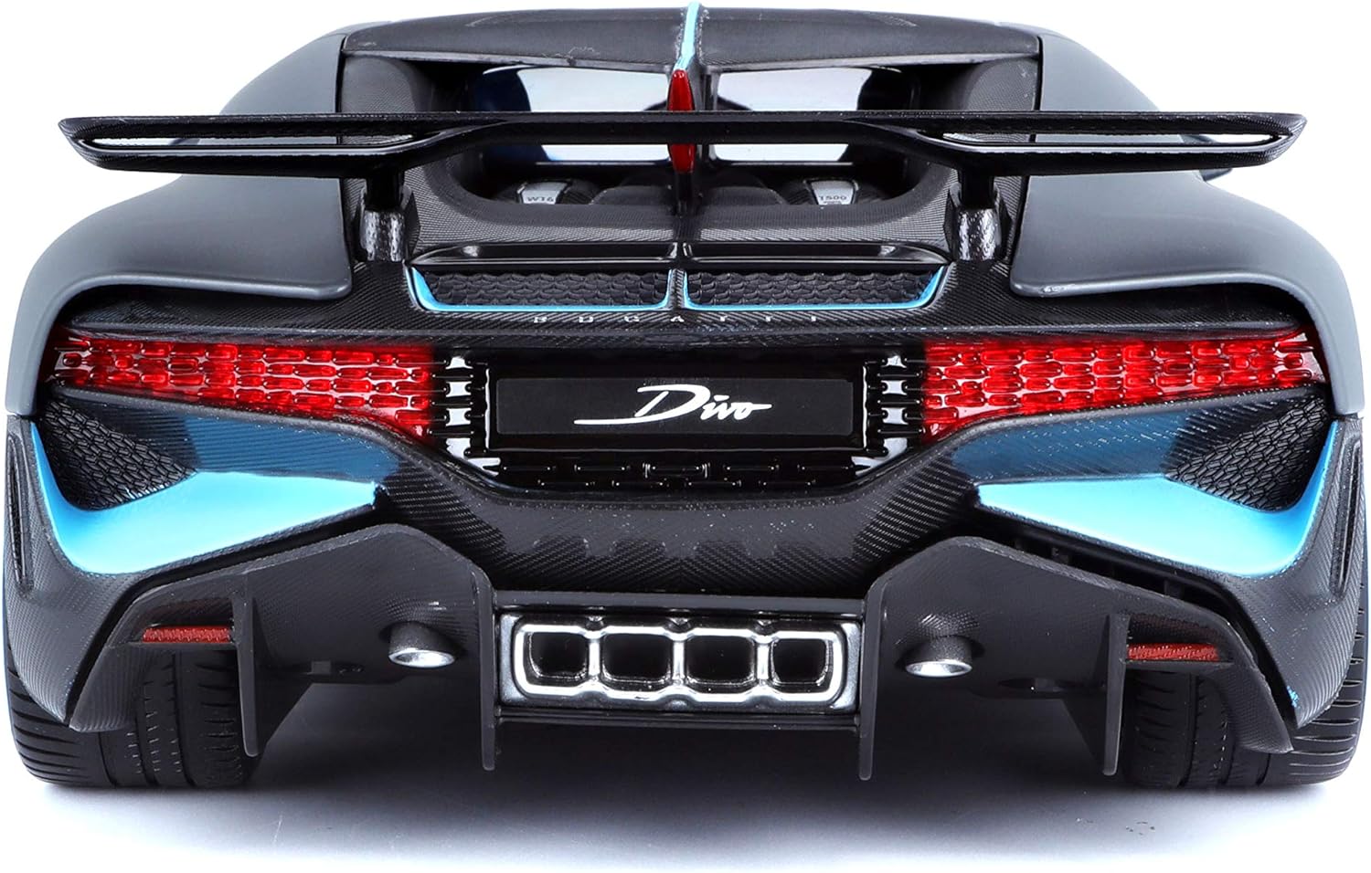 BBURAGO 1:18 Scale - Bugatti Divo in Two Tone Blue and Black - Diecast Model Car