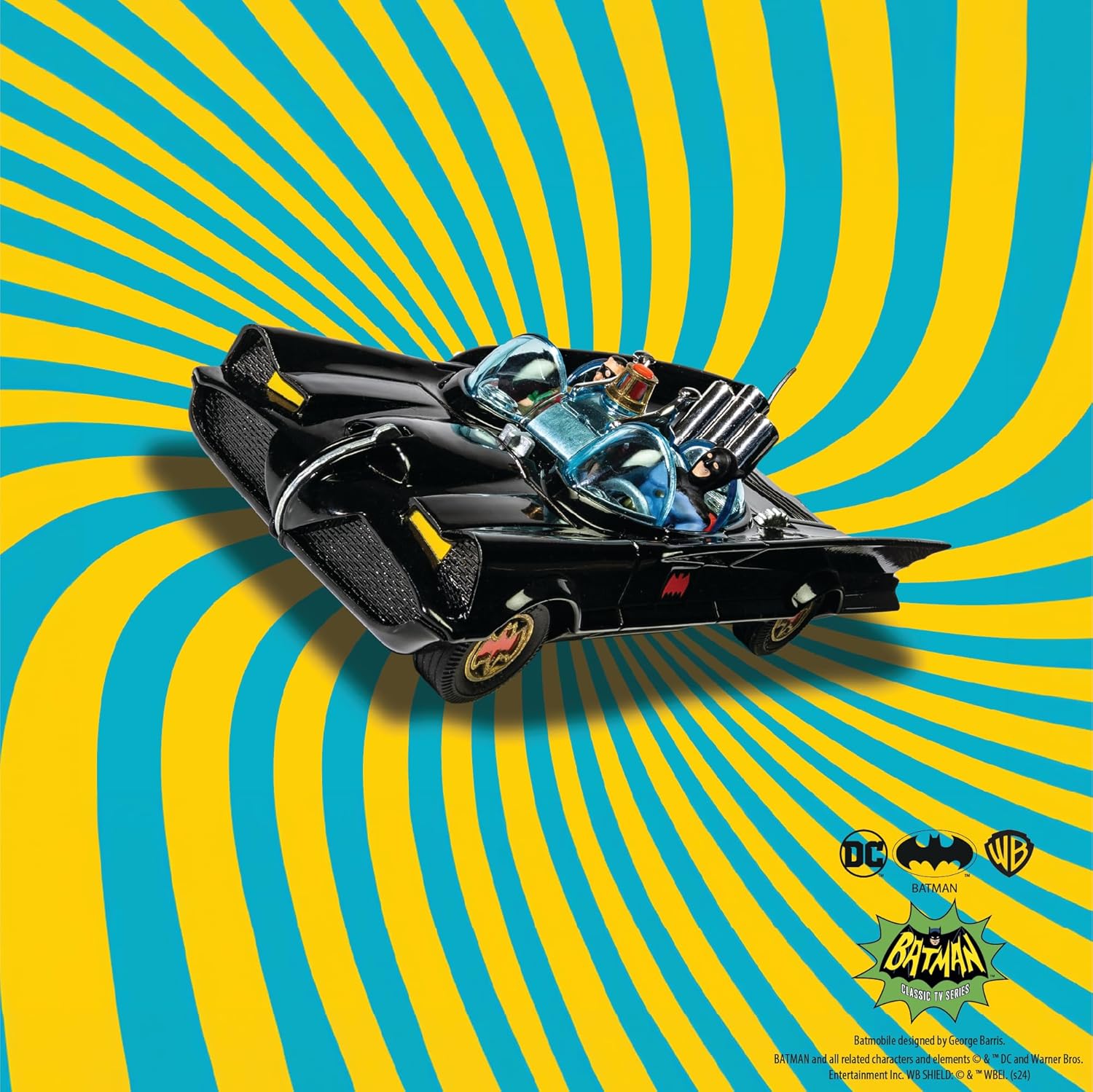 Corgi Model Club 1:46 - Batmobile with Batman and Robin, Black, RT26701