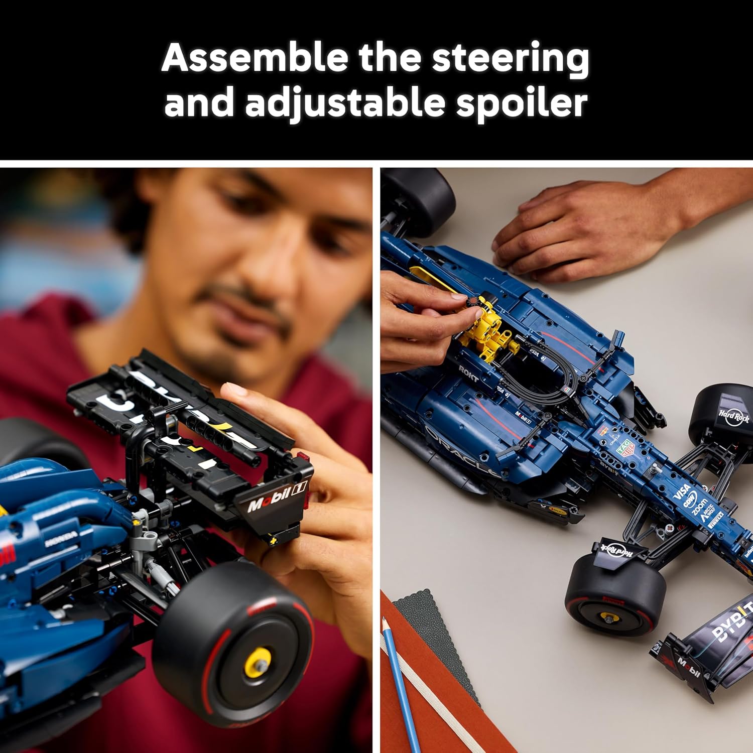 LEGO Technic Oracle Red Bull Racing RB20 F1 Car Model Kit, 1639 Pieces - Age 1+ - 42206