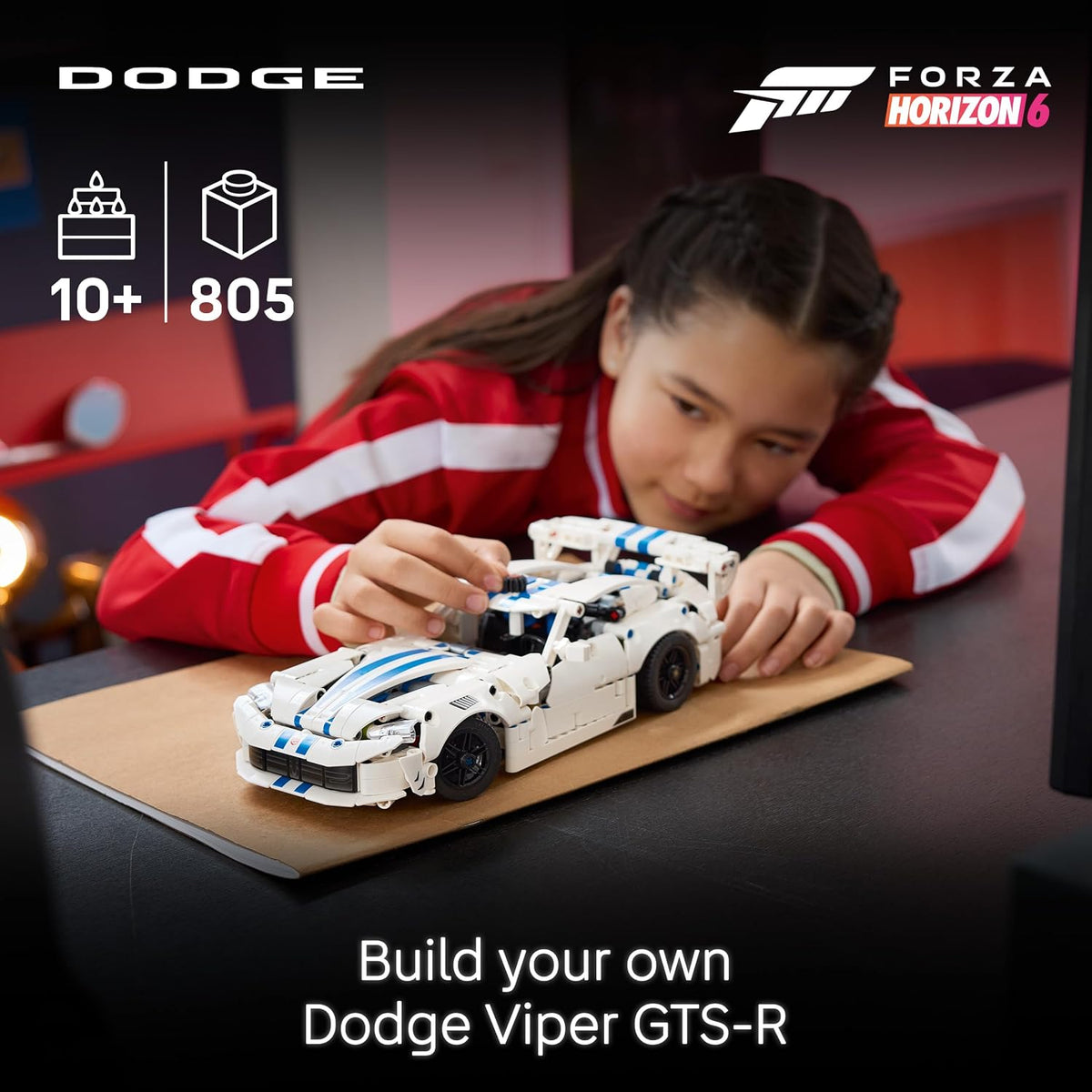 LEGO Technic Dodge Viper GTS-R Sports Car, 805 Pieces - Age 10+ - 42234