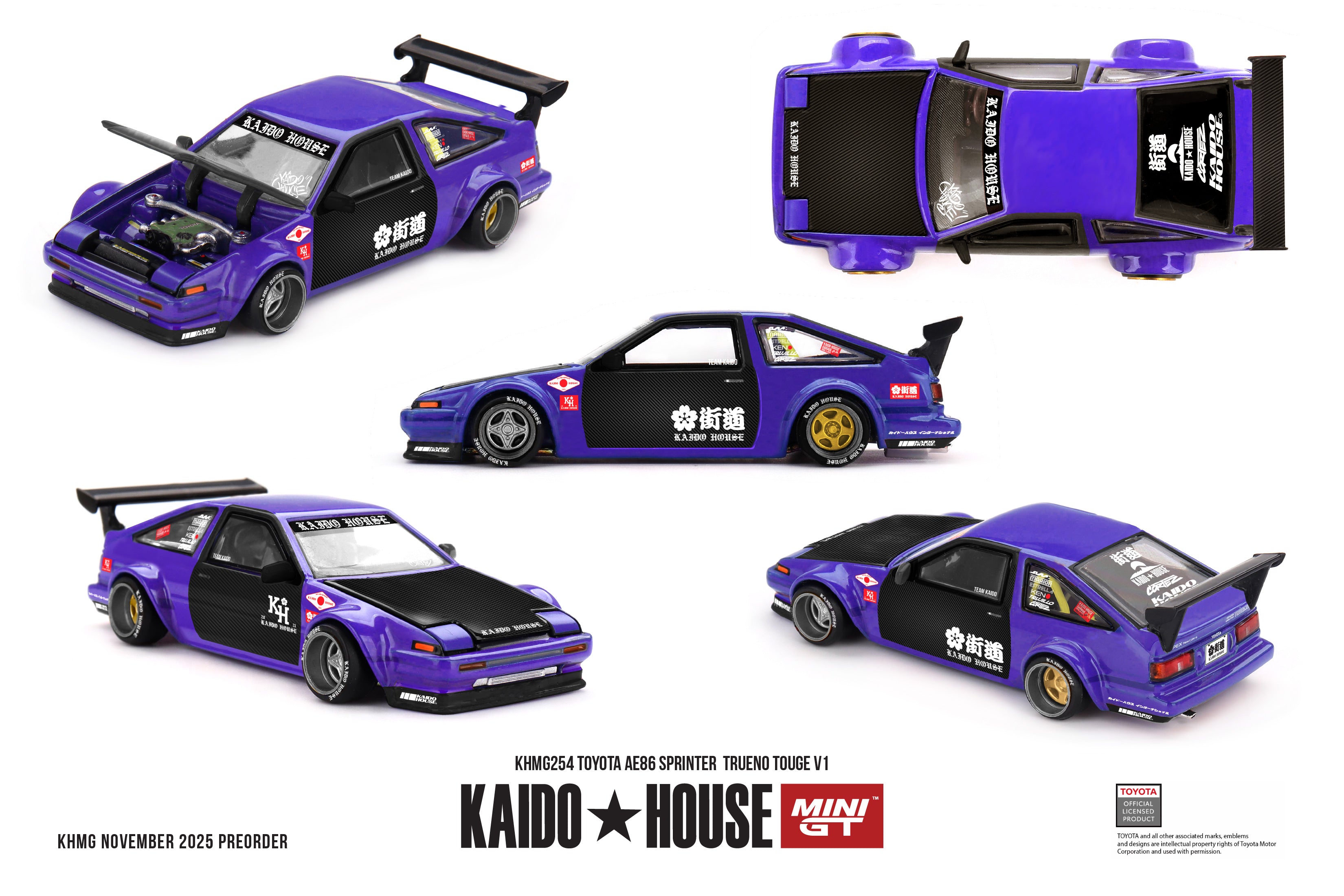 Mini Gt Kaido House 1:64 Toyota AE86 Sprinter Trueno TOUGE V1 - KHMG254
