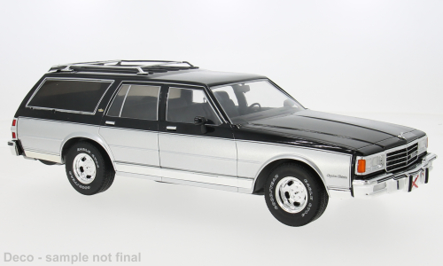 MCG 1:18 Diecast - 1985 Chevrolet Caprice Estate Wagon, Silver/Grey - MCG18478