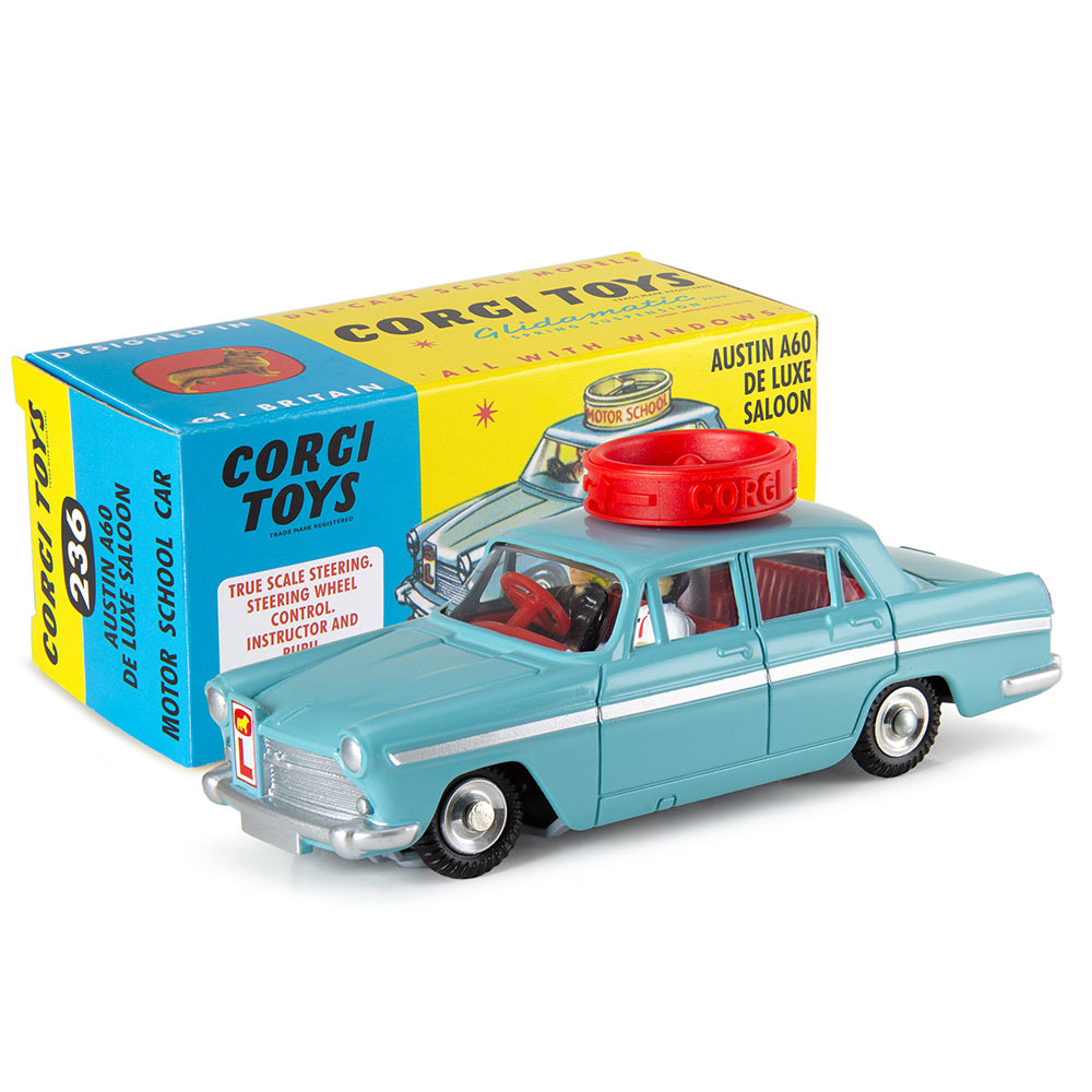 Corgi Model Club 1:47 - Austin A60 DE Luxe Saloon, Motor School Car, Blue - 236