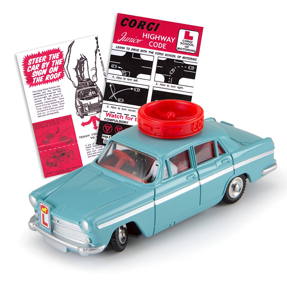 Corgi Model Club 1:47 - Austin A60 DE Luxe Saloon, Motor School Car, Blue - 236