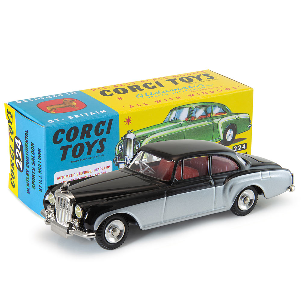 Corgi Model Club 1:50 - Bentley Continental Sports Saloon Black and Silver, Black/Silver, 224