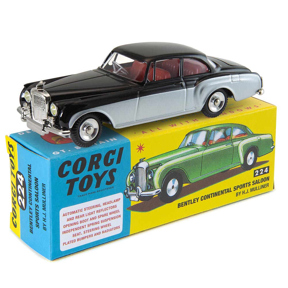 Corgi Model Club 1:50 - Bentley Continental Sports Saloon Black and Silver, Black/Silver, 224