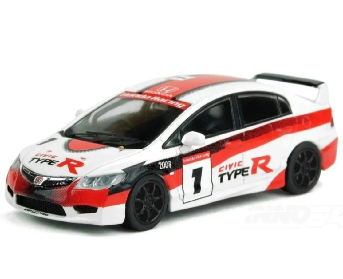 INNO64 1:64 Scale Honda Civic FD2 Type R #1 2012 Japan One Make Race White