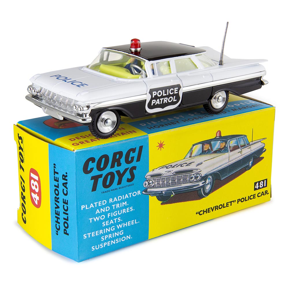 Corgi Model Club 1:50 - Chevrolet Police Car, White/Black, 481