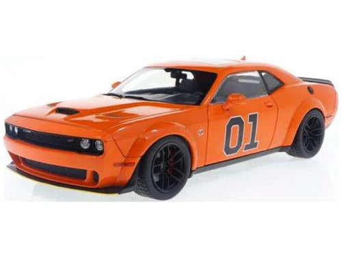 Solido 1:18 Scale Diecast, Dodge Challenger R/T Scat Pack Widebody 2023, orange - S1805713