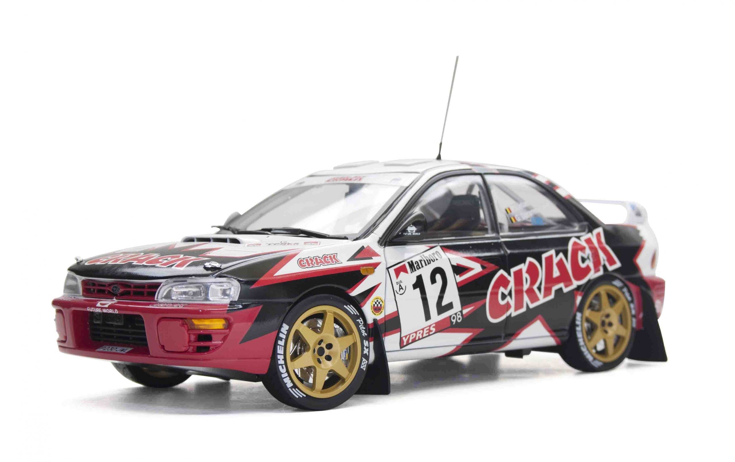Sunstar 1:18 Scale Diecast 5515 Subaru Impreza 555 #12  Belgium Crack Rally 1998