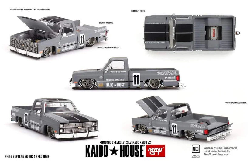 MINIGT 街道ハウス　CHEVROLET SILVERADO　チェイス Chase! Kaido House x Mini GT 1:64 Chevrolet Silverado KAIDO WORKS
