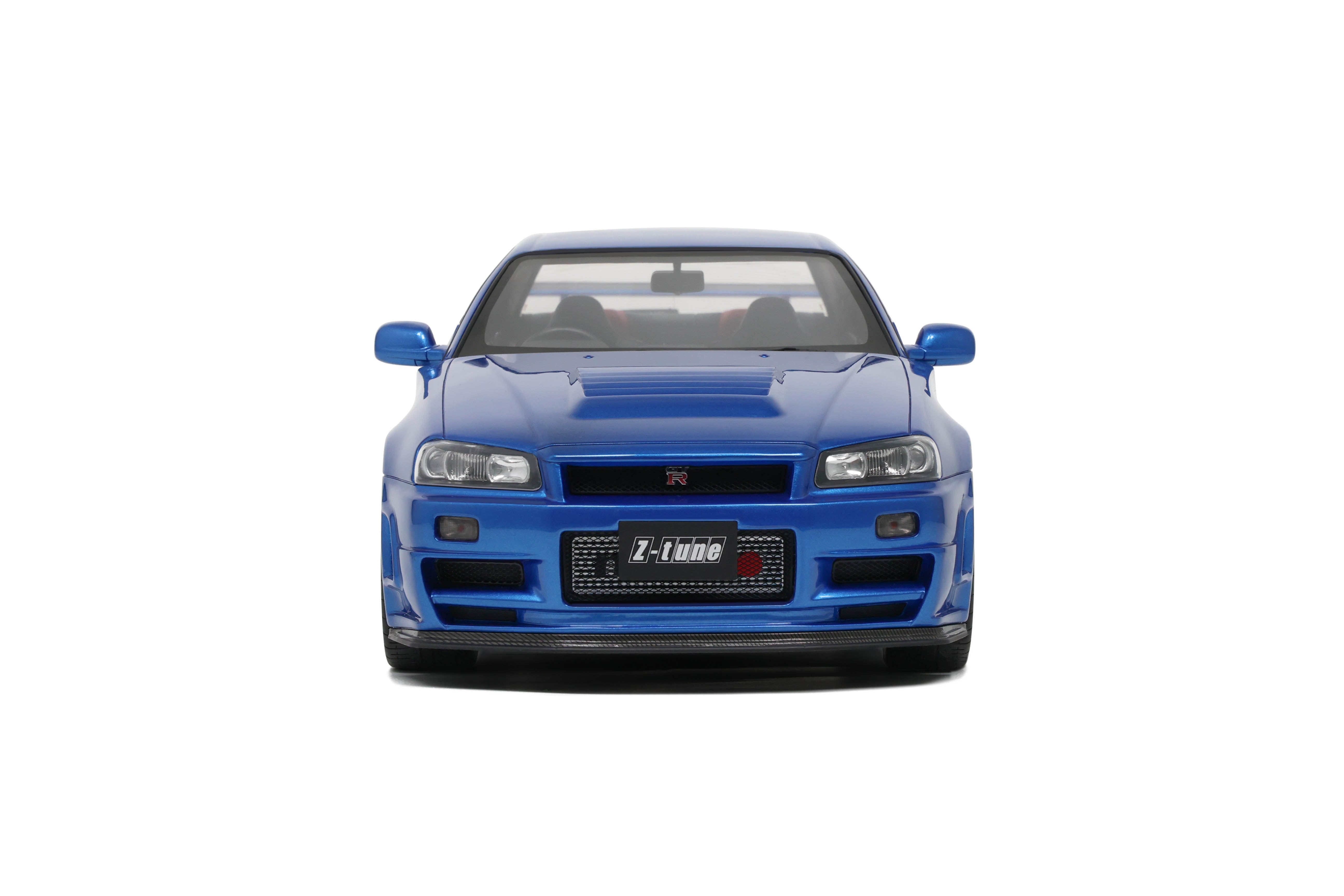 Otto 1:12 Scale Resin Model - 2005 Nissan Skyline NISMO GT-R R34 Z-Tune, Blue - G082