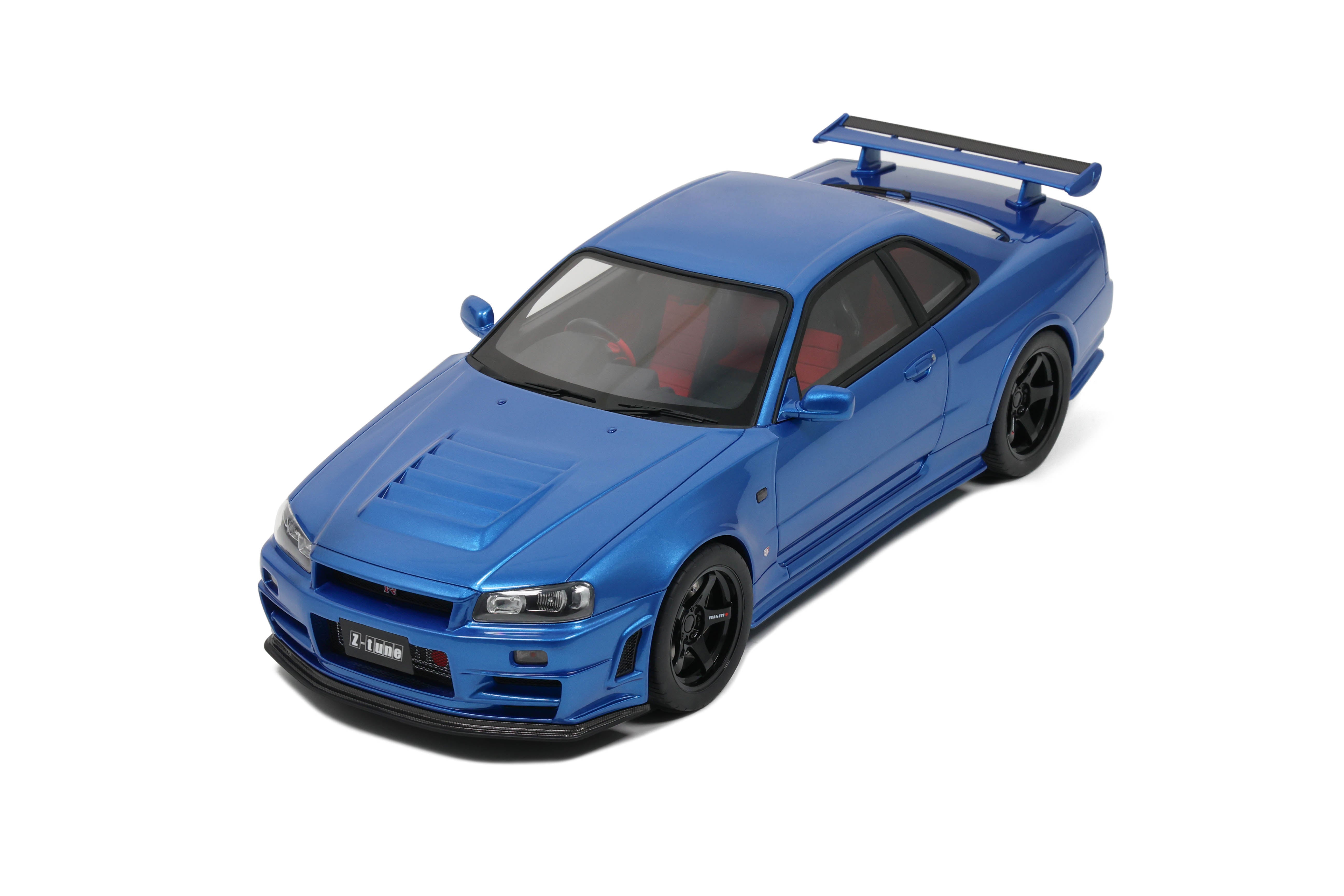 Otto 1:12 Scale Resin Model - 2005 Nissan Skyline NISMO GT-R R34 Z-Tune, Blue - G082