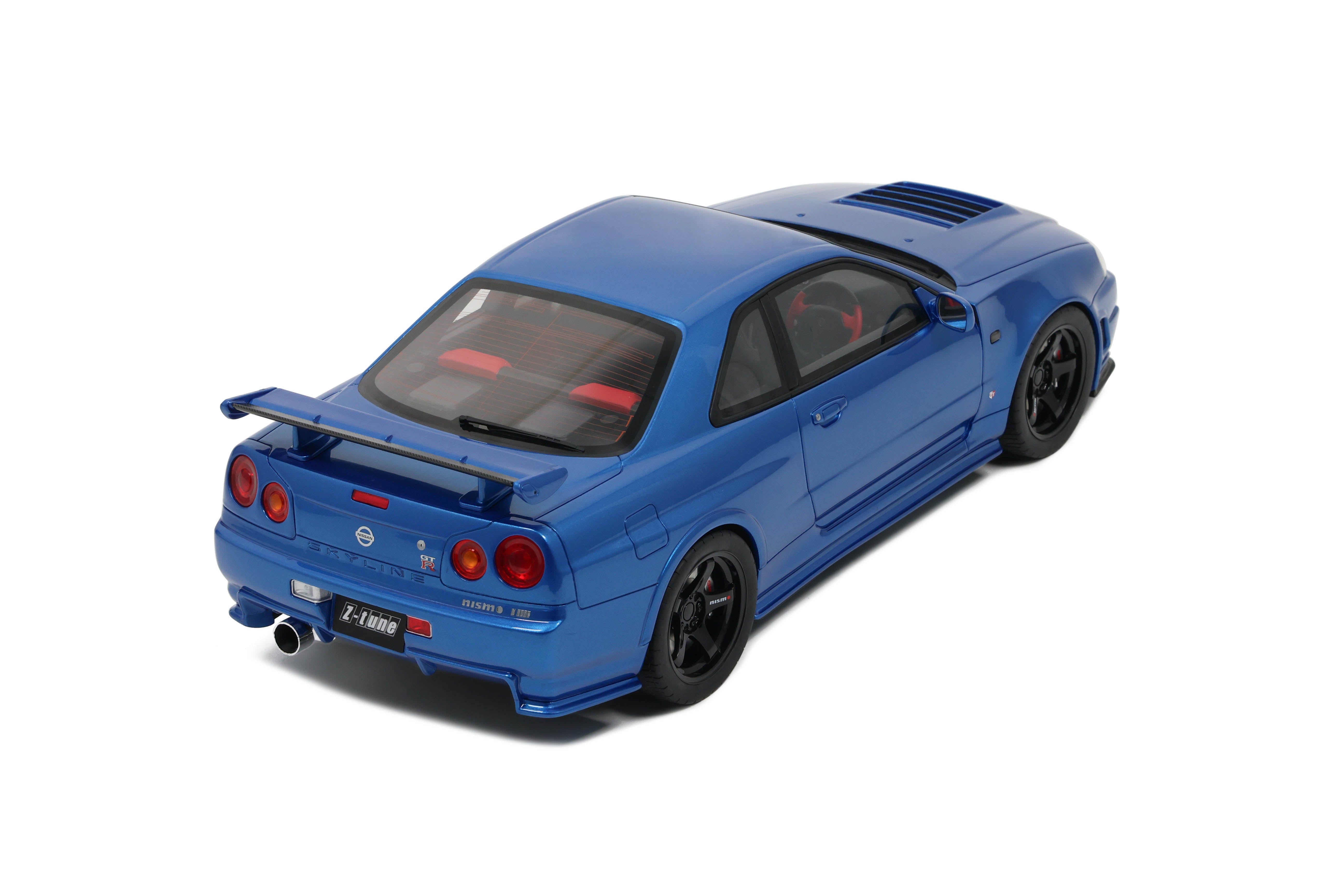 Otto 1:12 Scale Resin Model - 2005 Nissan Skyline NISMO GT-R R34 Z-Tune, Blue - G082