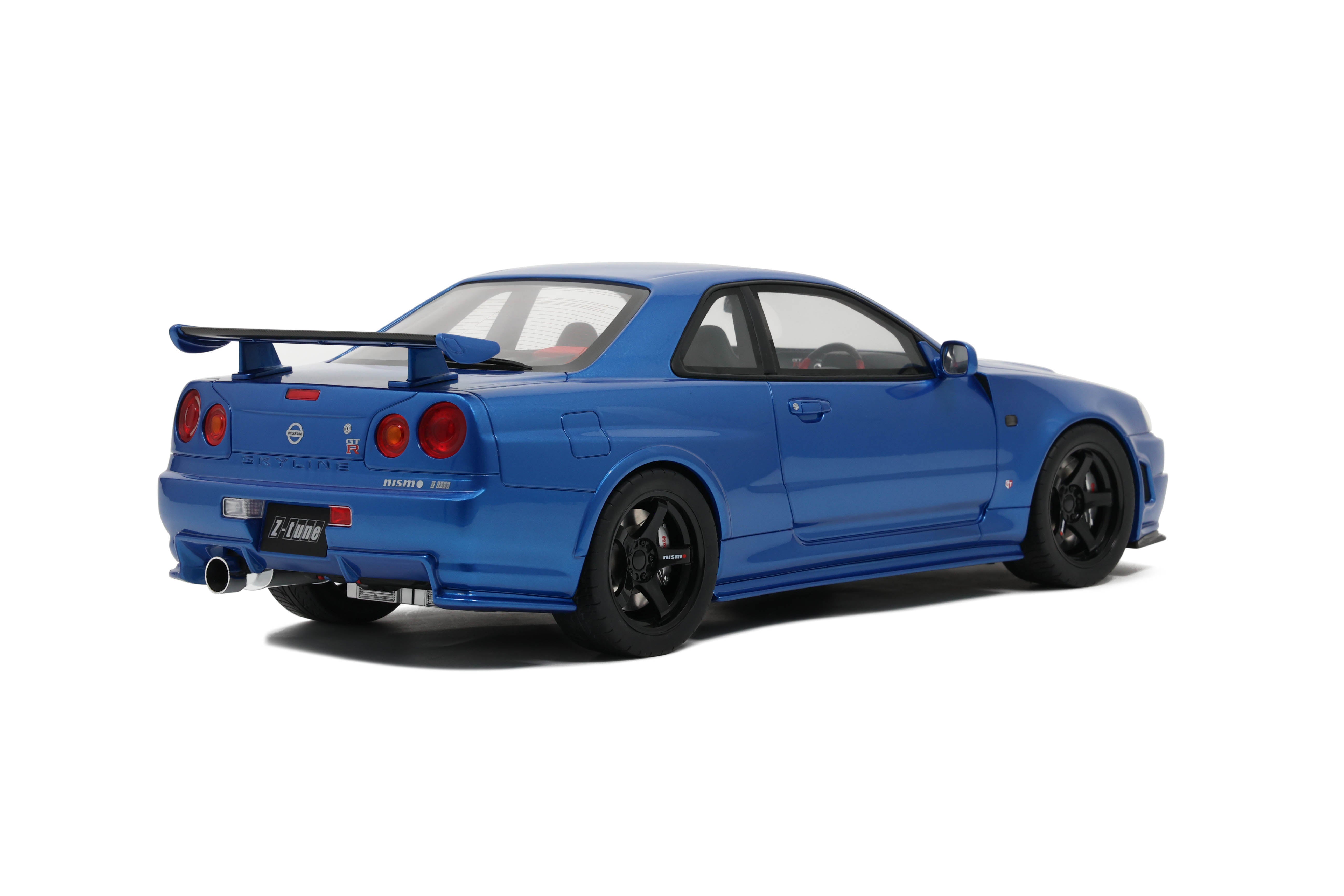 Otto 1:12 Scale Resin Model - 2005 Nissan Skyline NISMO GT-R R34 Z-Tune, Blue - G082
