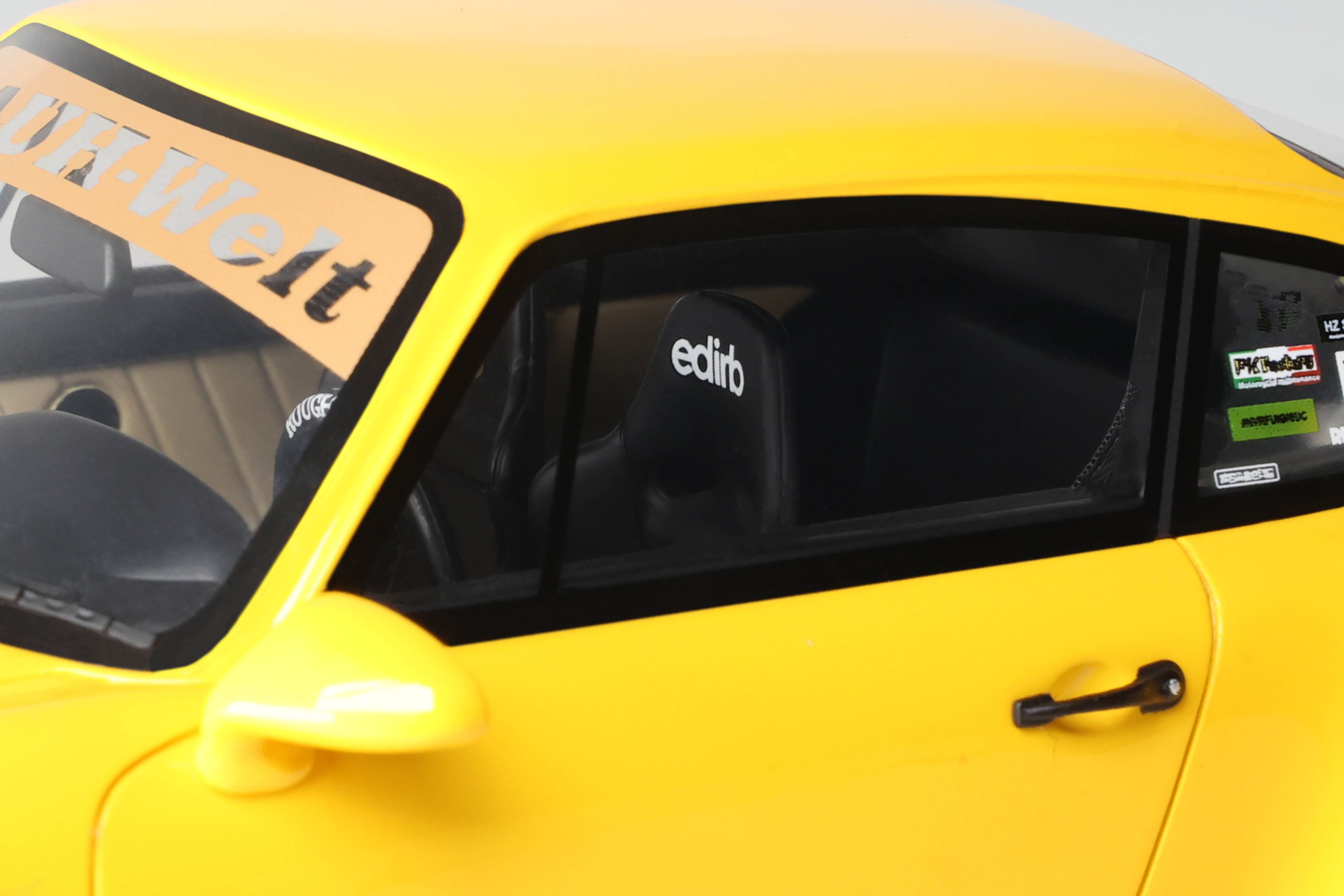 GT Spirit 1:18 Scale Resin, 2024 Porsche 911 RWB Qeema - Yellow - GT492