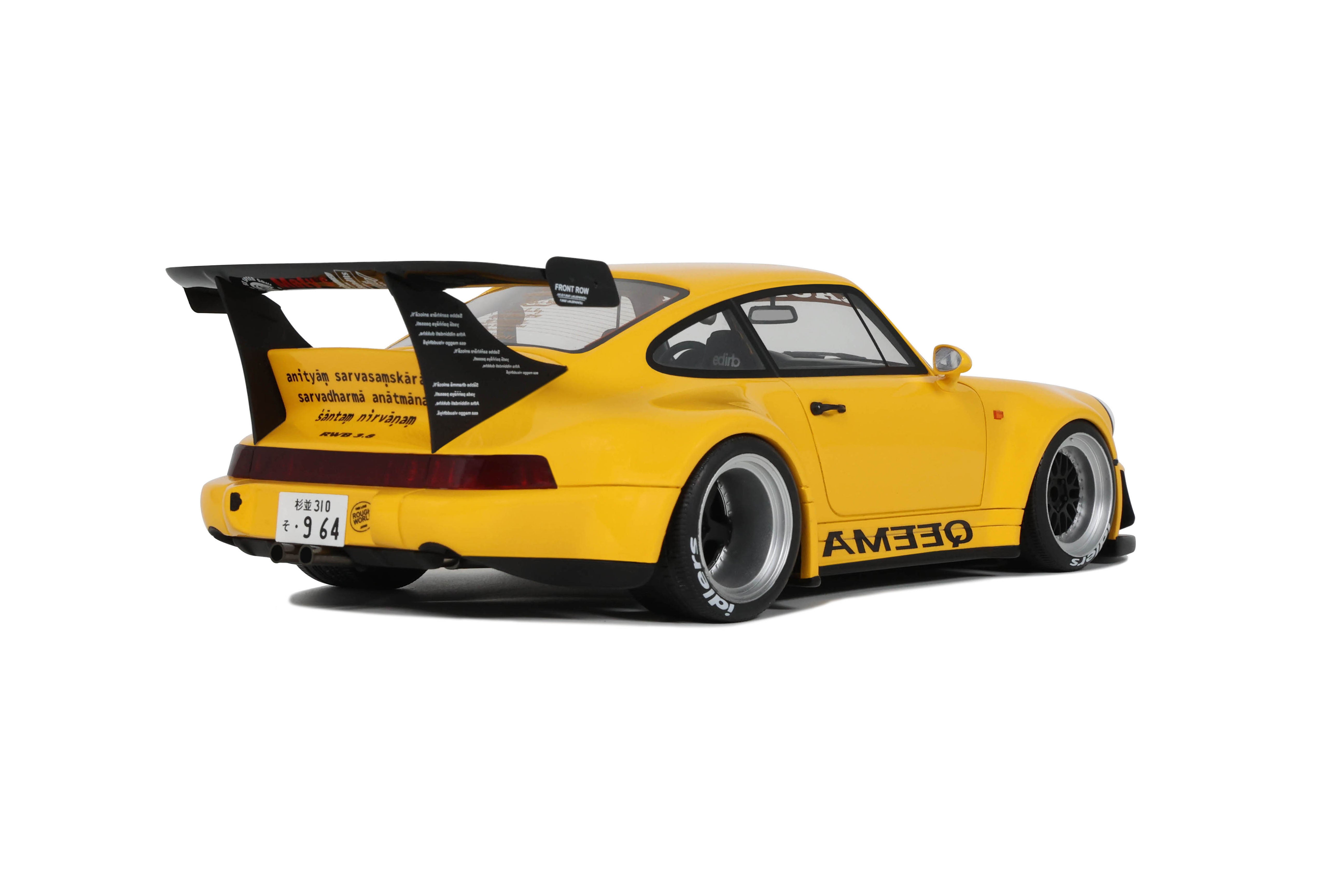GT Spirit 1:18 Scale Resin, 2024 Porsche 911 RWB Qeema - Yellow - GT492