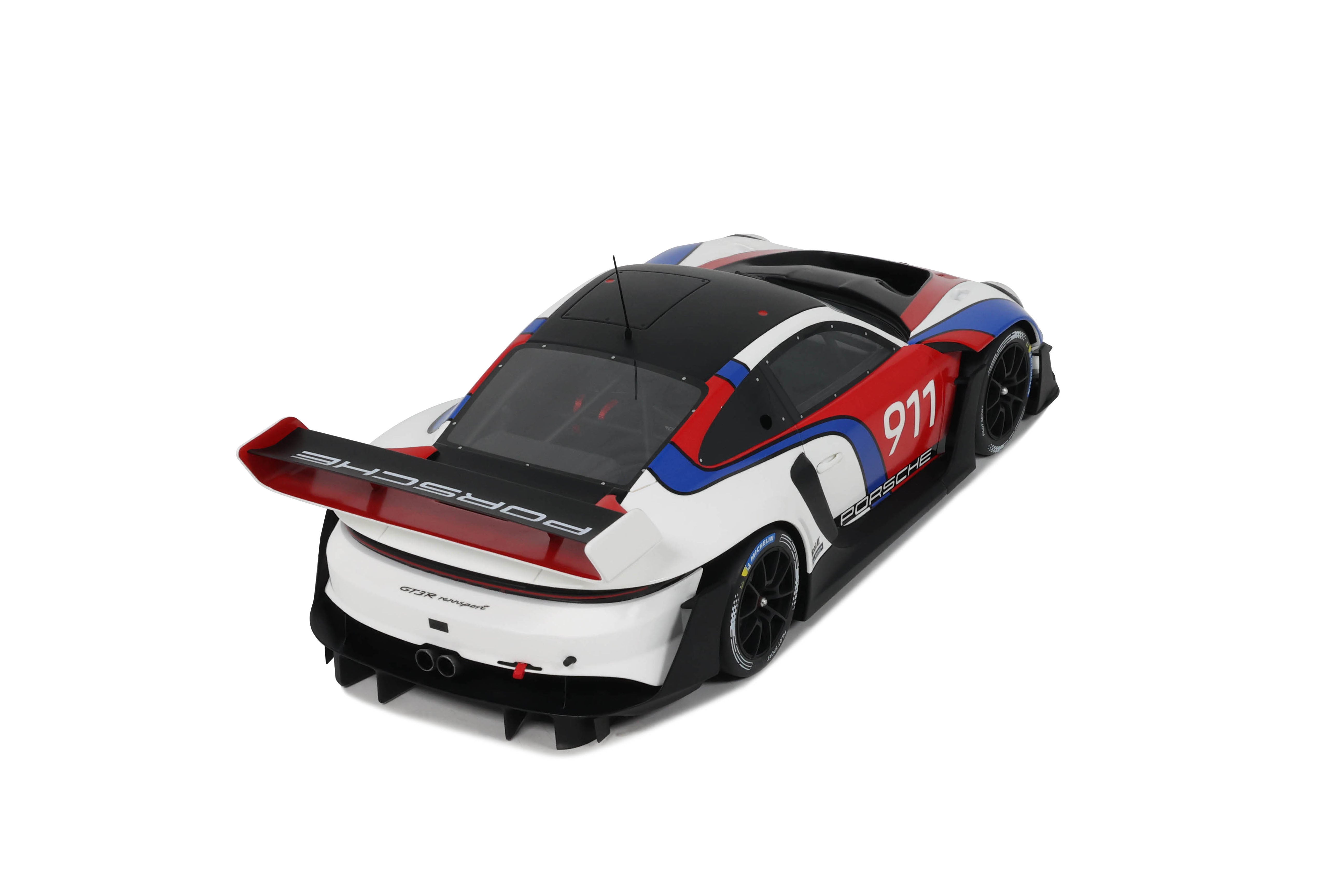 GT Spirit 1:18 Scale Resin, 2023 Porsche 911 (992) GT3 R - Rennsport White - GT495