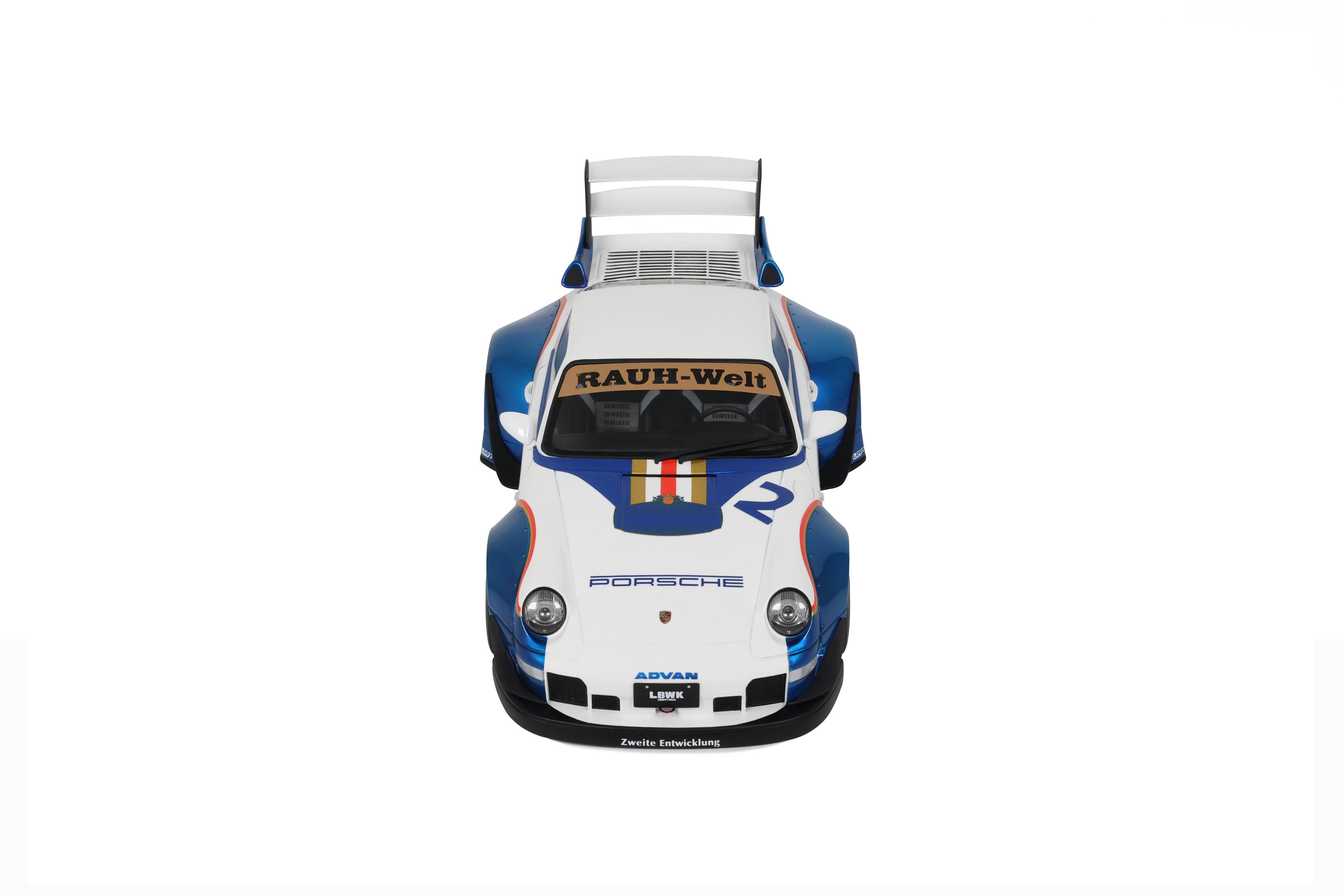 GT Spirit 1:18 Scale Resin, Porsche 911 RWB X Liberty Walk - Blue/White- GT530
