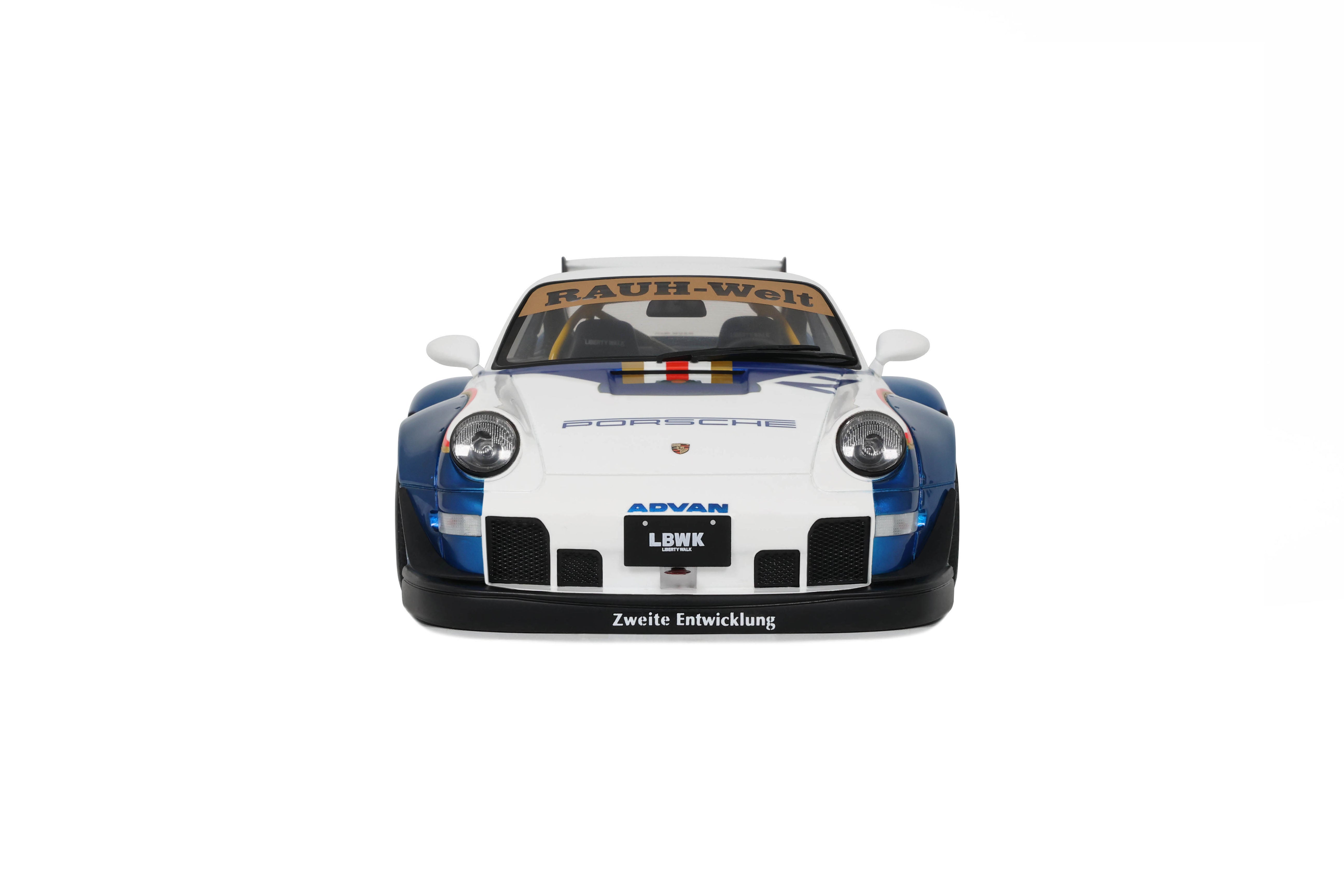 GT Spirit 1:18 Scale Resin, Porsche 911 RWB X Liberty Walk - Blue/White- GT530