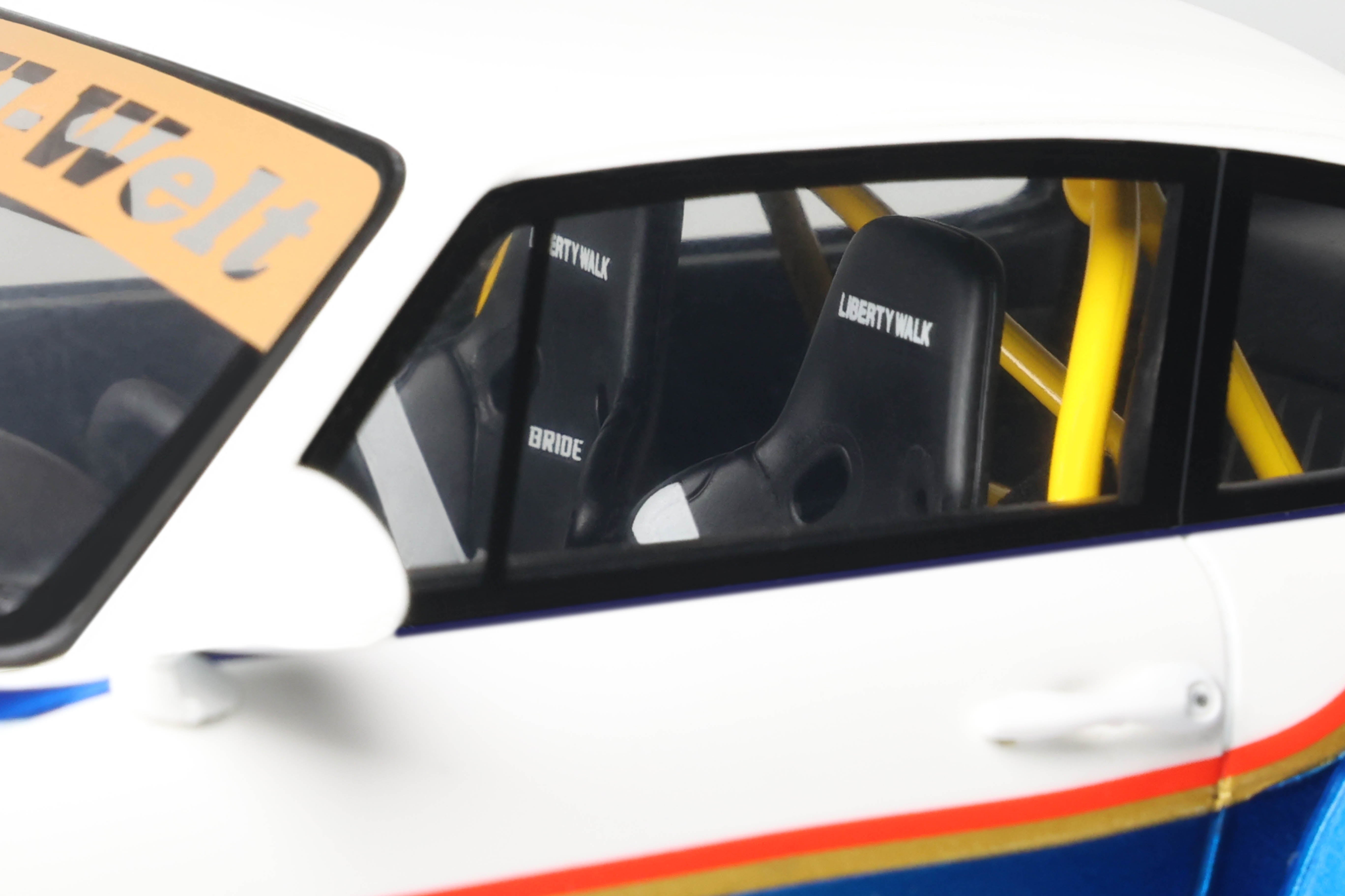 GT Spirit 1:18 Scale Resin, Porsche 911 RWB X Liberty Walk - Blue/White- GT530