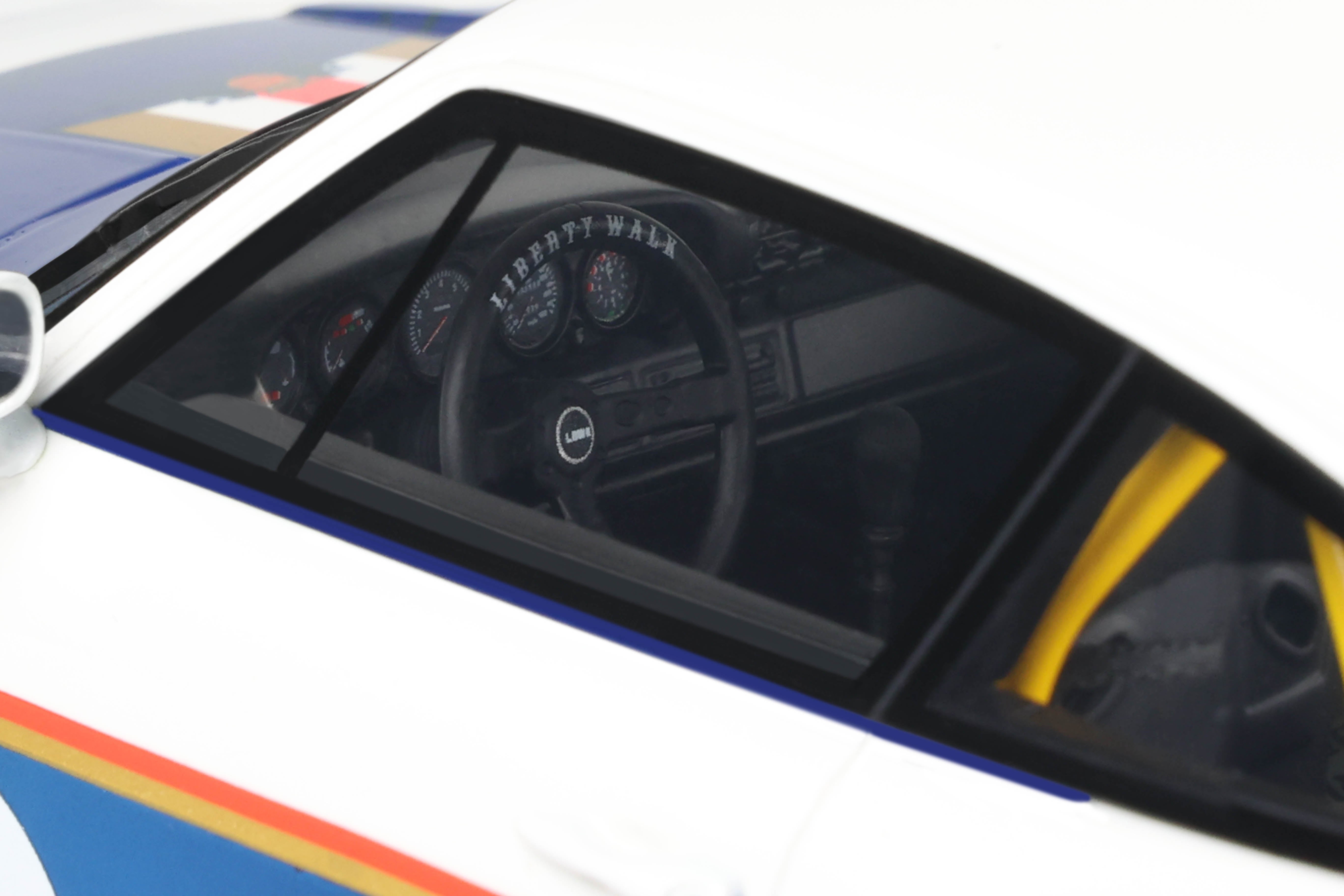 GT Spirit 1:18 Scale Resin, Porsche 911 RWB X Liberty Walk - Blue/White- GT530