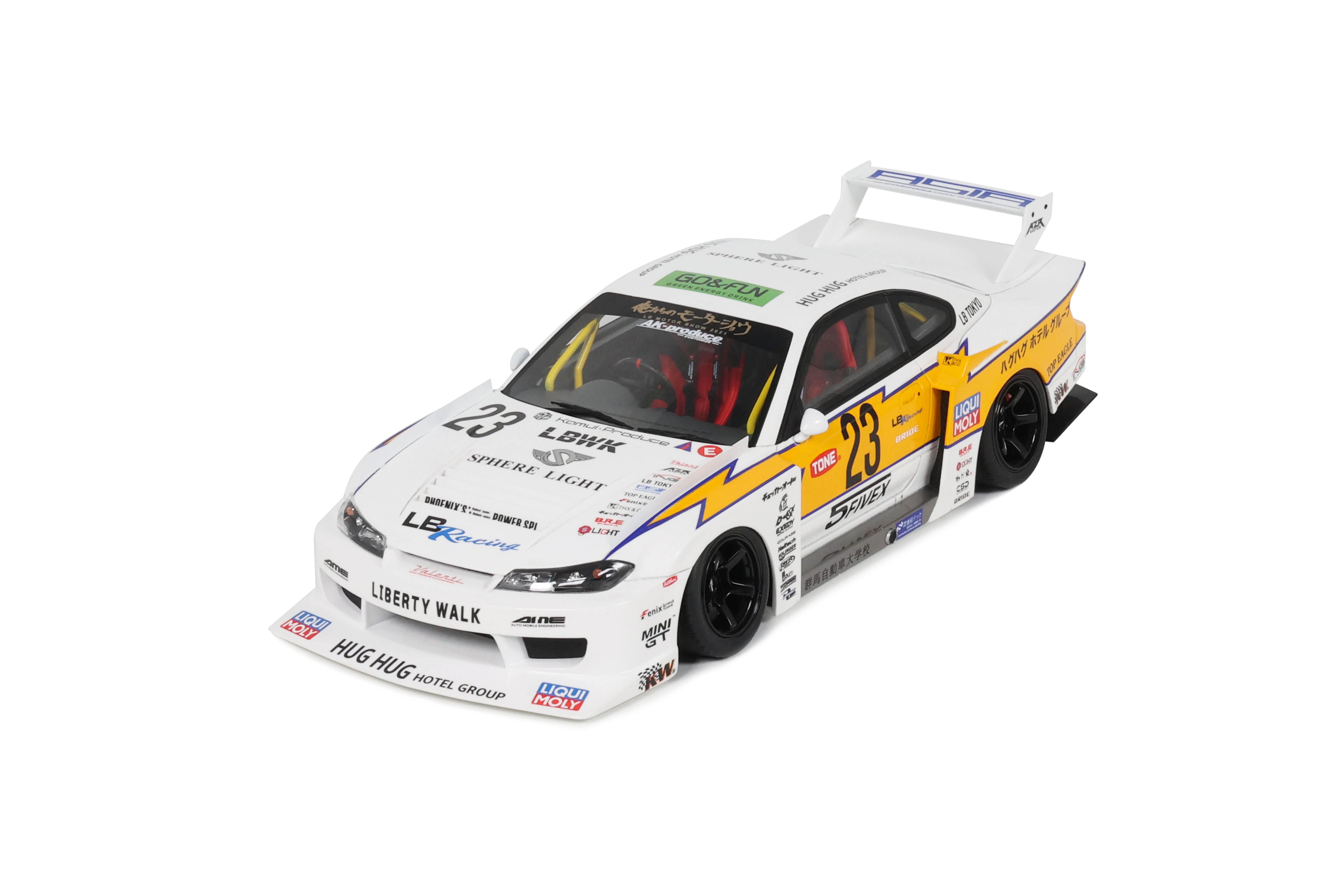 GT Spirit 1:18 Scale Resin, 2021 NISSAN S15 SILVA LB SUPER SILHOUETTE, WHITE - GT560