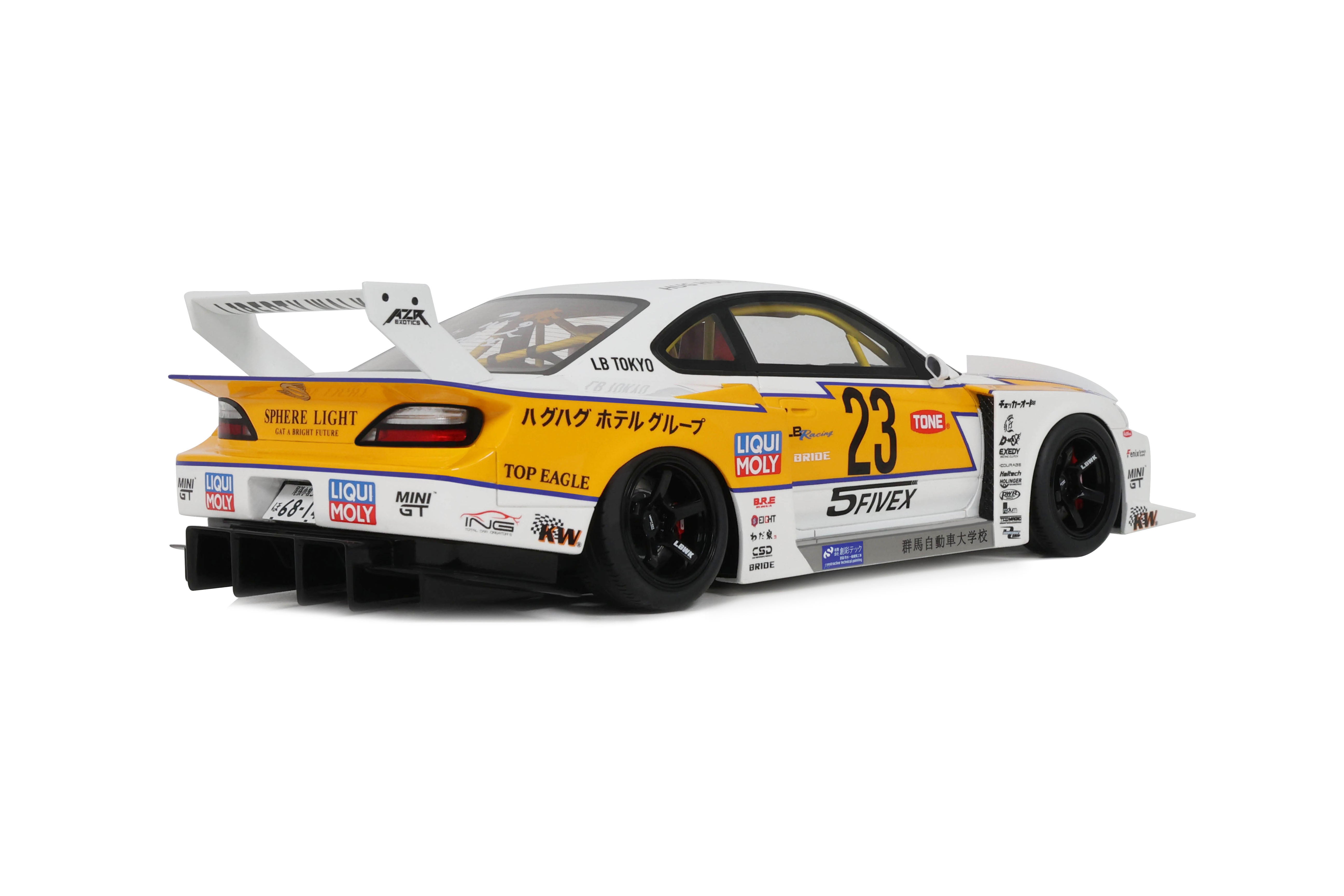 GT Spirit 1:18 Scale Resin, 2021 NISSAN S15 SILVA LB SUPER SILHOUETTE, WHITE - GT560
