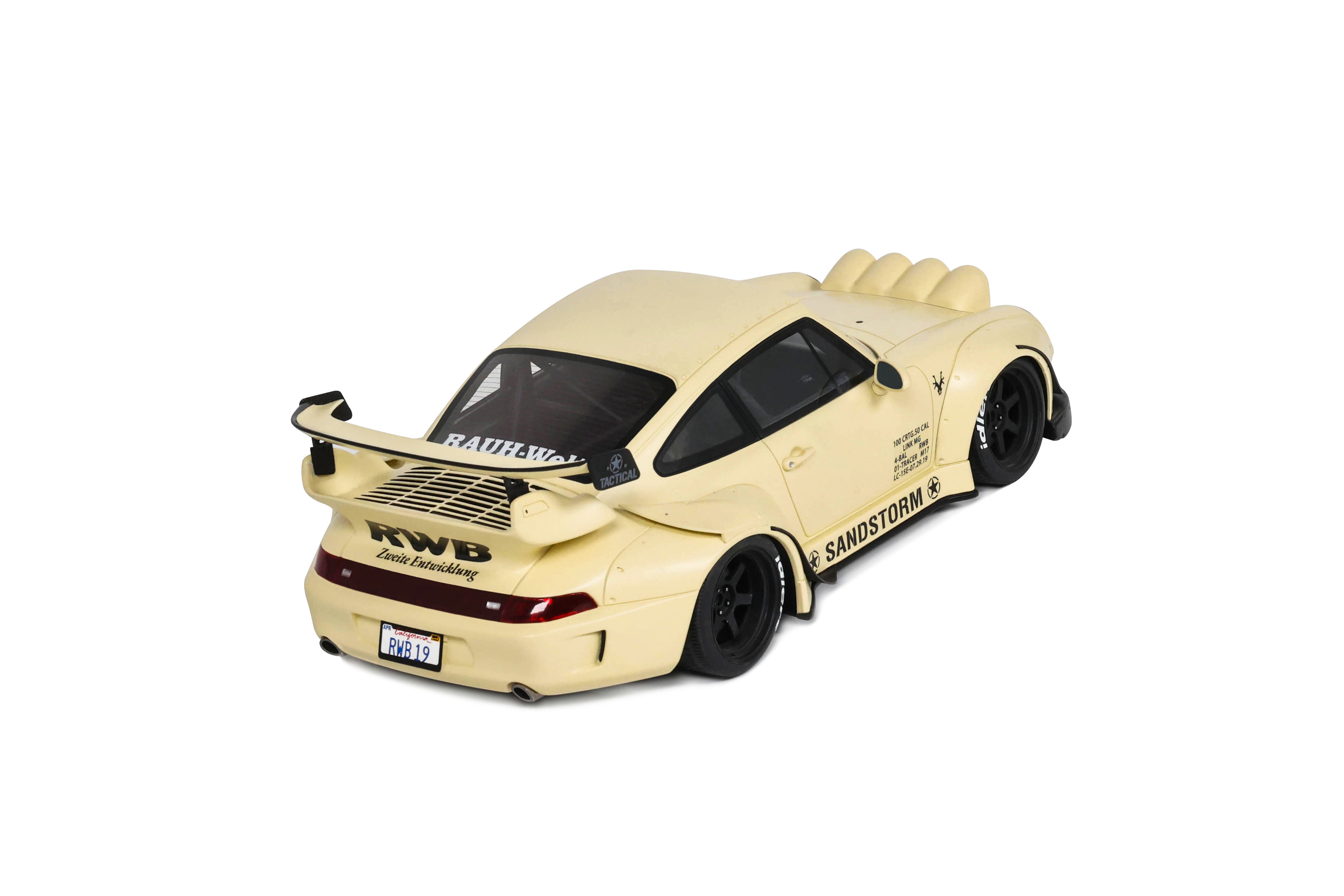GT Spirit 1:18 Scale Resin, 2023 Porsche 911 RWB, SANDSTORM BEIGE - GT566