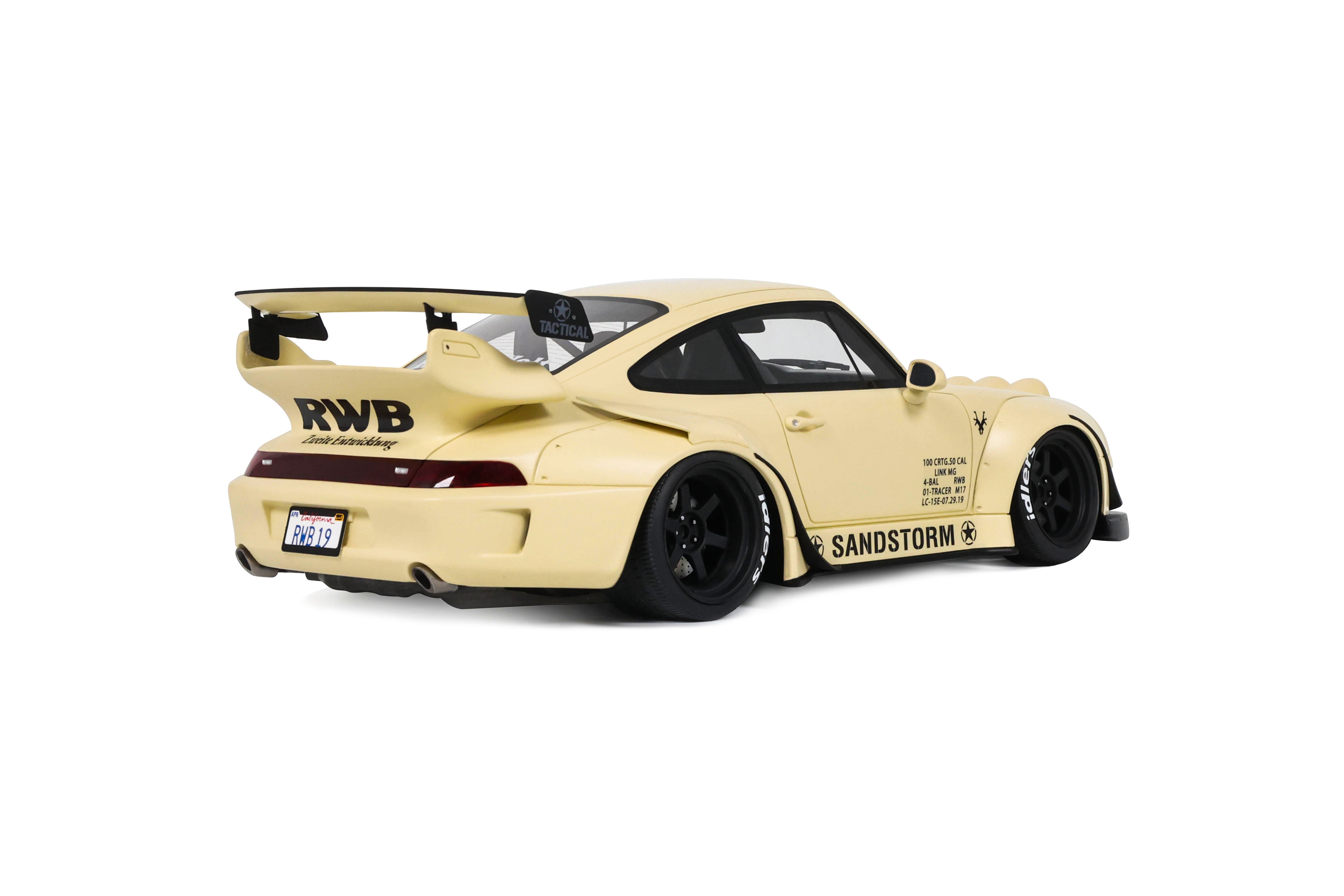 GT Spirit 1:18 Scale Resin, 2023 Porsche 911 RWB, SANDSTORM BEIGE - GT566