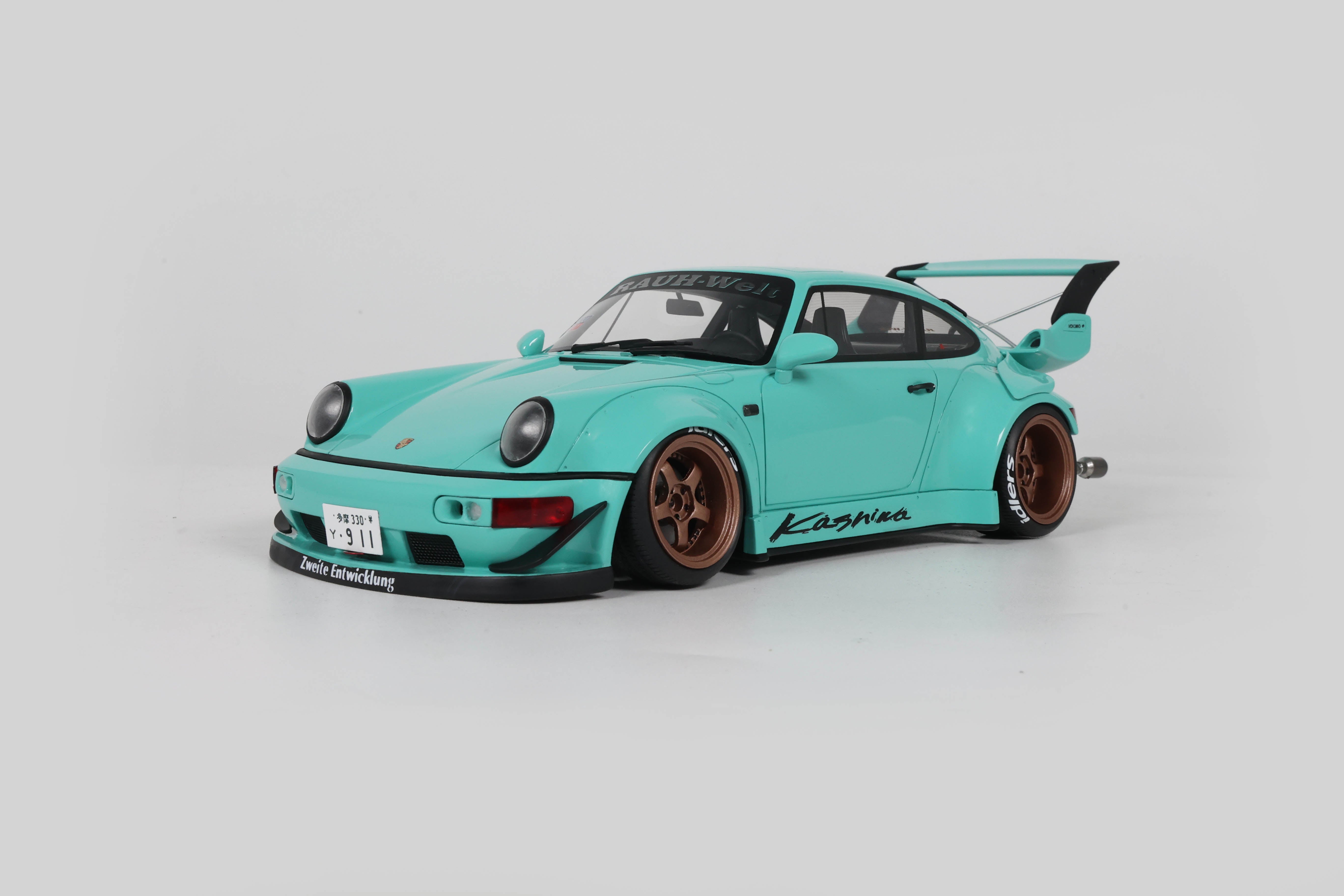 GT Spirit 1:18 Scale Resin, 2022 Porsche 911 RWB, KASHIWA BLUE - GT569