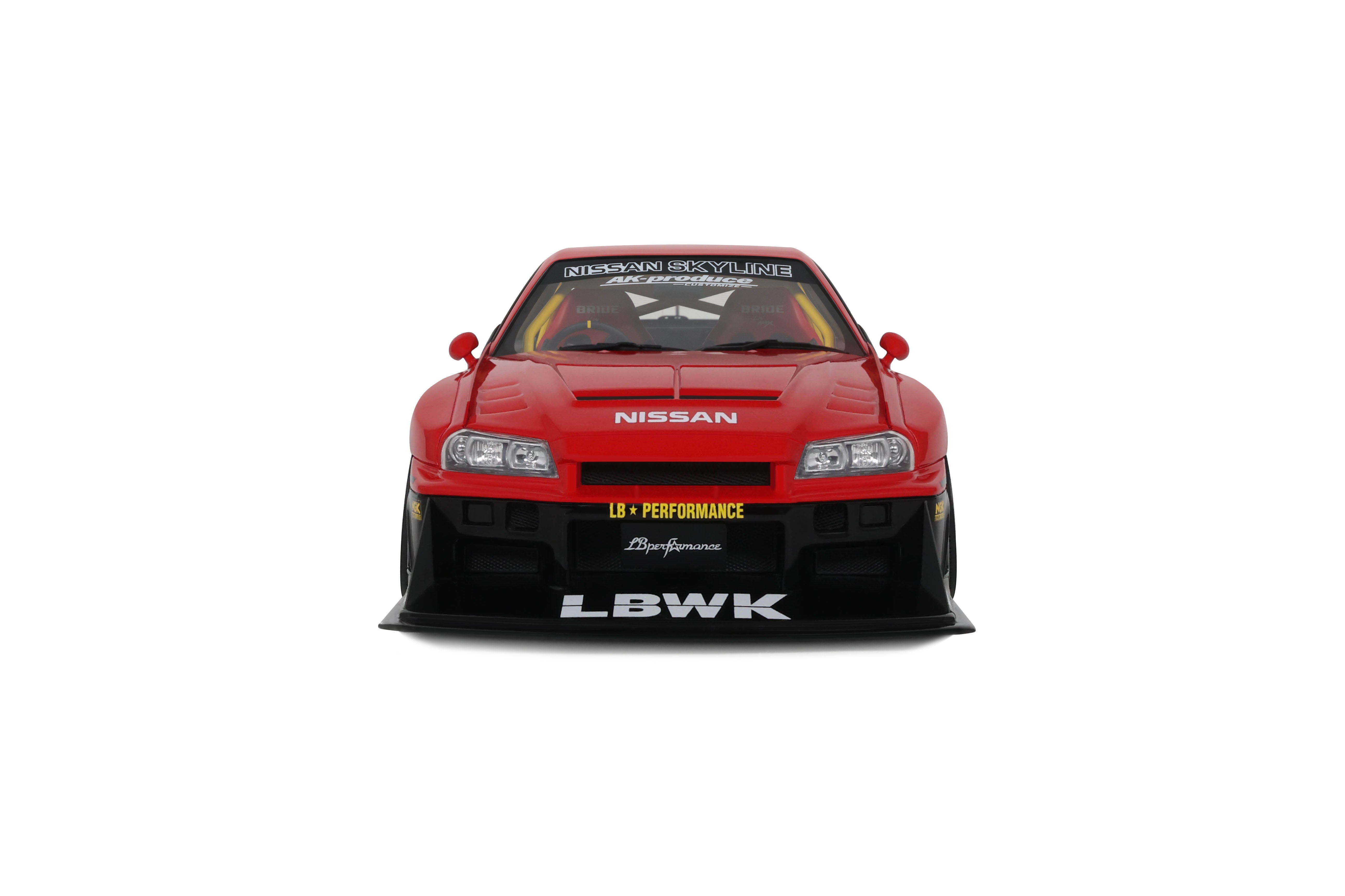 GT Spirit 1:18 Scale Resin, 2020 NISSAN SKYLINE R34 GT R LB SUPER SILHOUETTE - RED - GT570