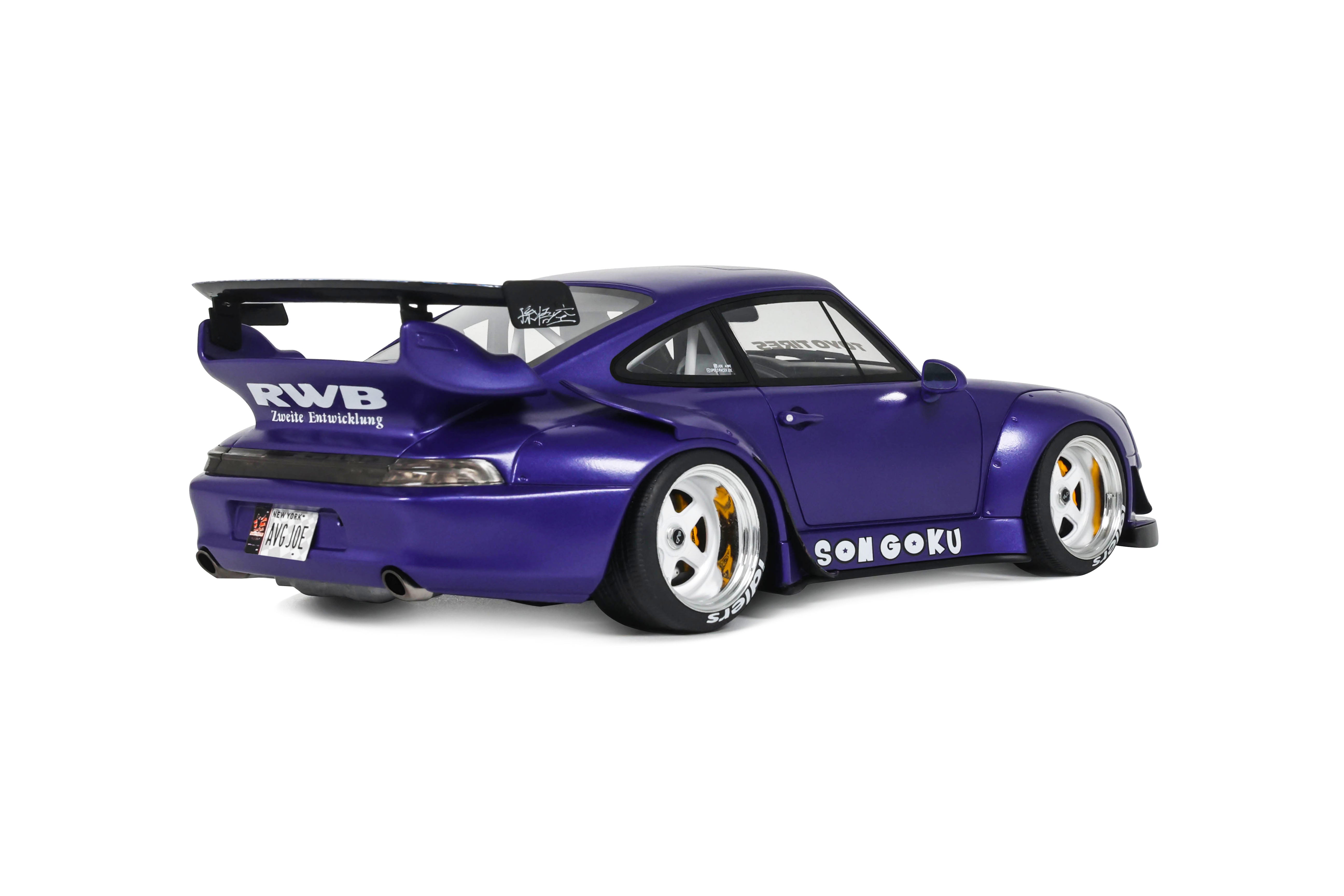 GT Spirit 1:18 Scale Resin, 2024 PORSCHE 911 RWB SON GOKU, PURPLE - GT571