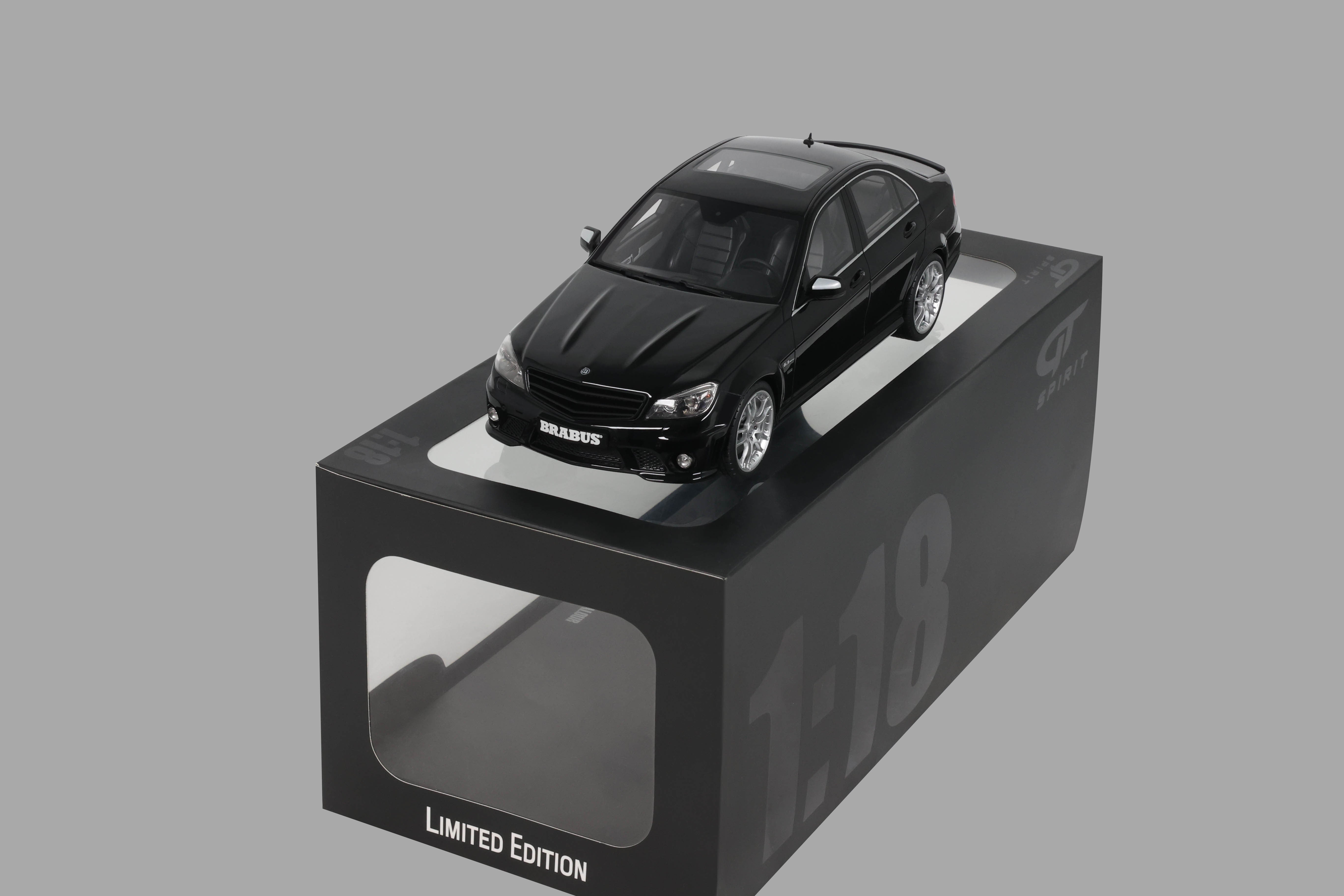 GT Spirit 1:18 Scale Resin, 2008 BRABUS B63S Mercedes Benz C63 AMG, OBSIDIAN BLACK - GT582