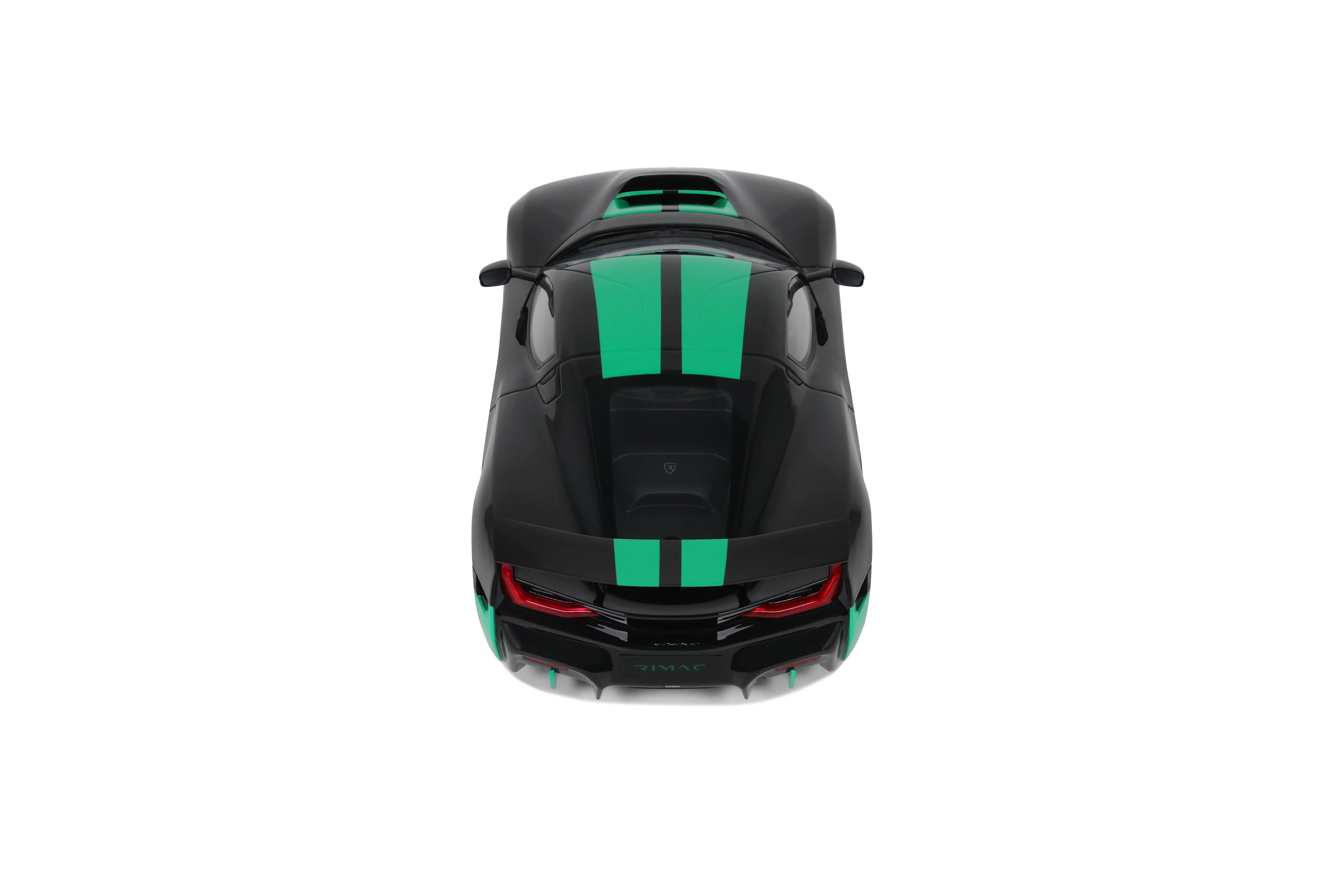 GT Spirit 1:18 Scale Resin Model - 2023 Rimac Nevera Record, Black/Green - GT916