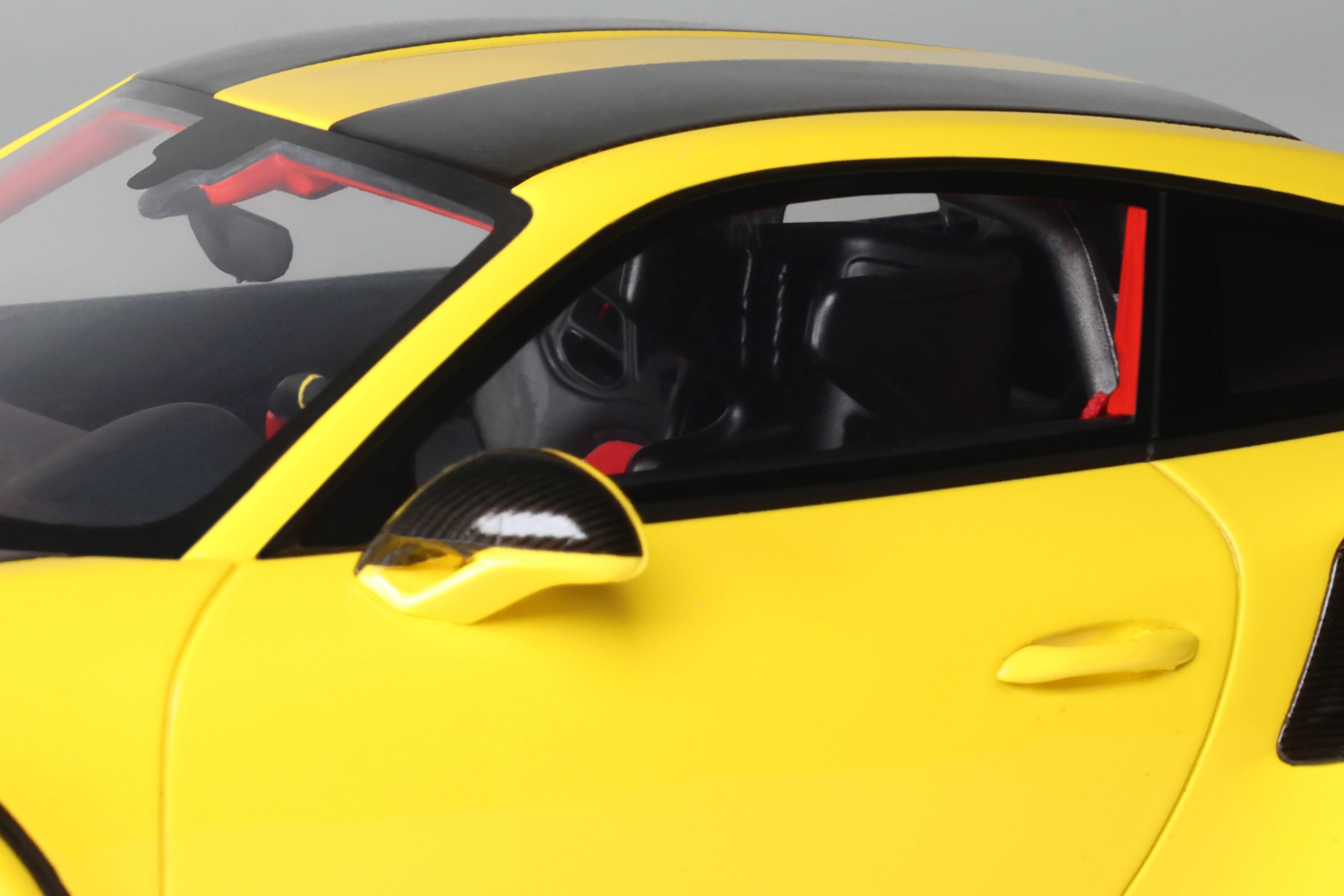 GT Spirit 1:18 Scale Resin, 2017 Porsche 911 (992.1) GT2 RS, Yellow - GT972