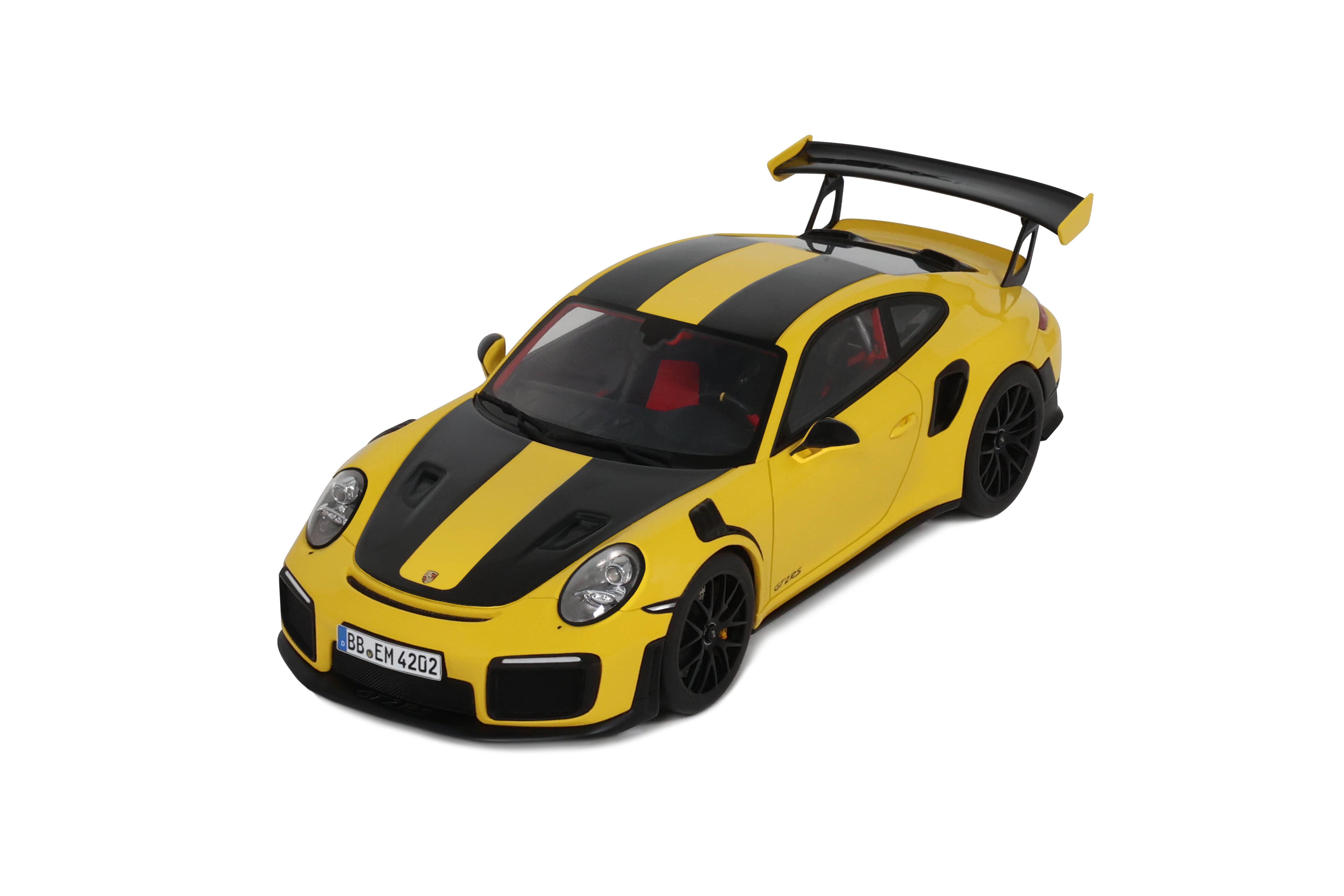 GT Spirit 1:18 Scale Resin, 2017 Porsche 911 (992.1) GT2 RS, Yellow - GT972