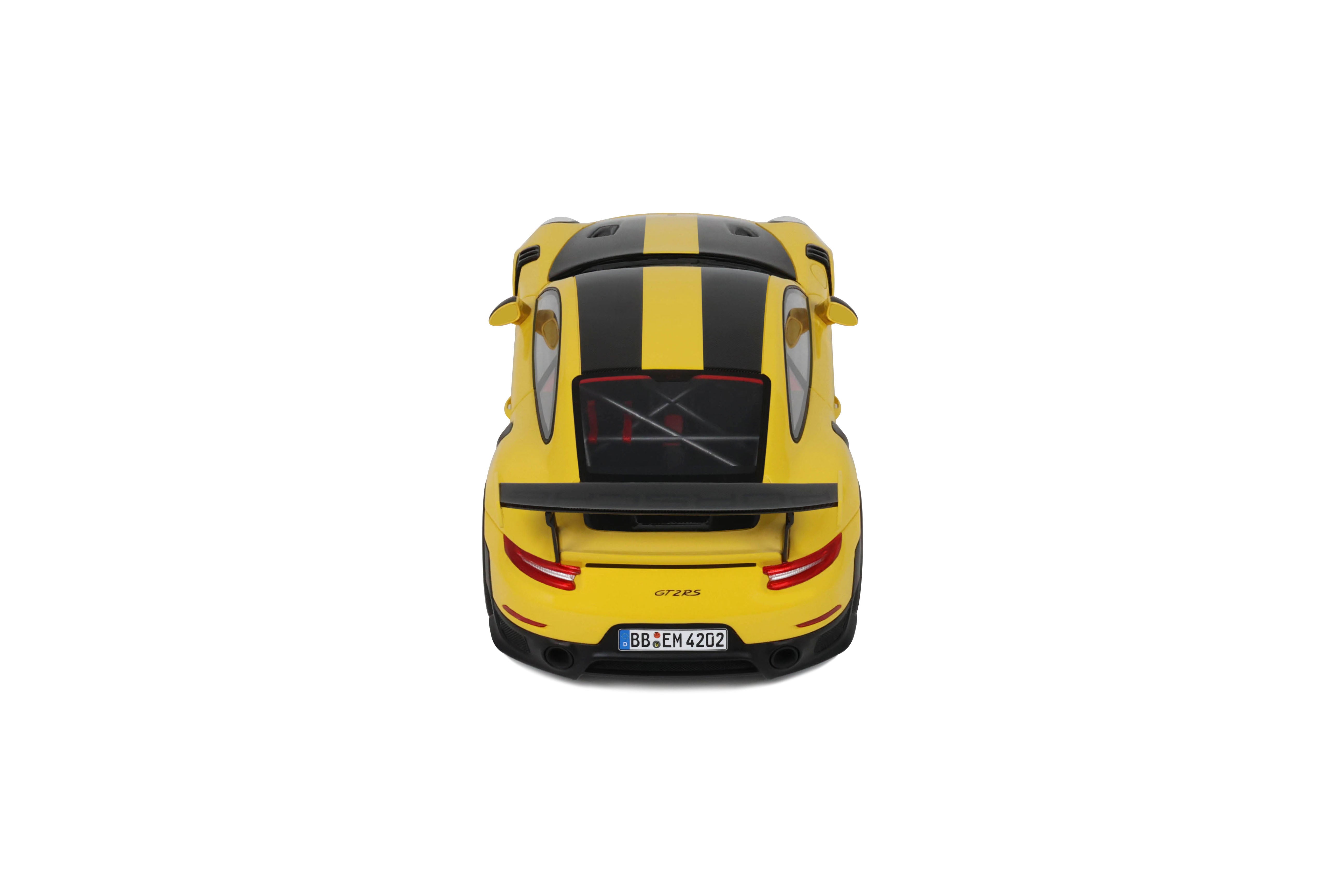 GT Spirit 1:18 Scale Resin, 2017 Porsche 911 (992.1) GT2 RS, Yellow - GT972