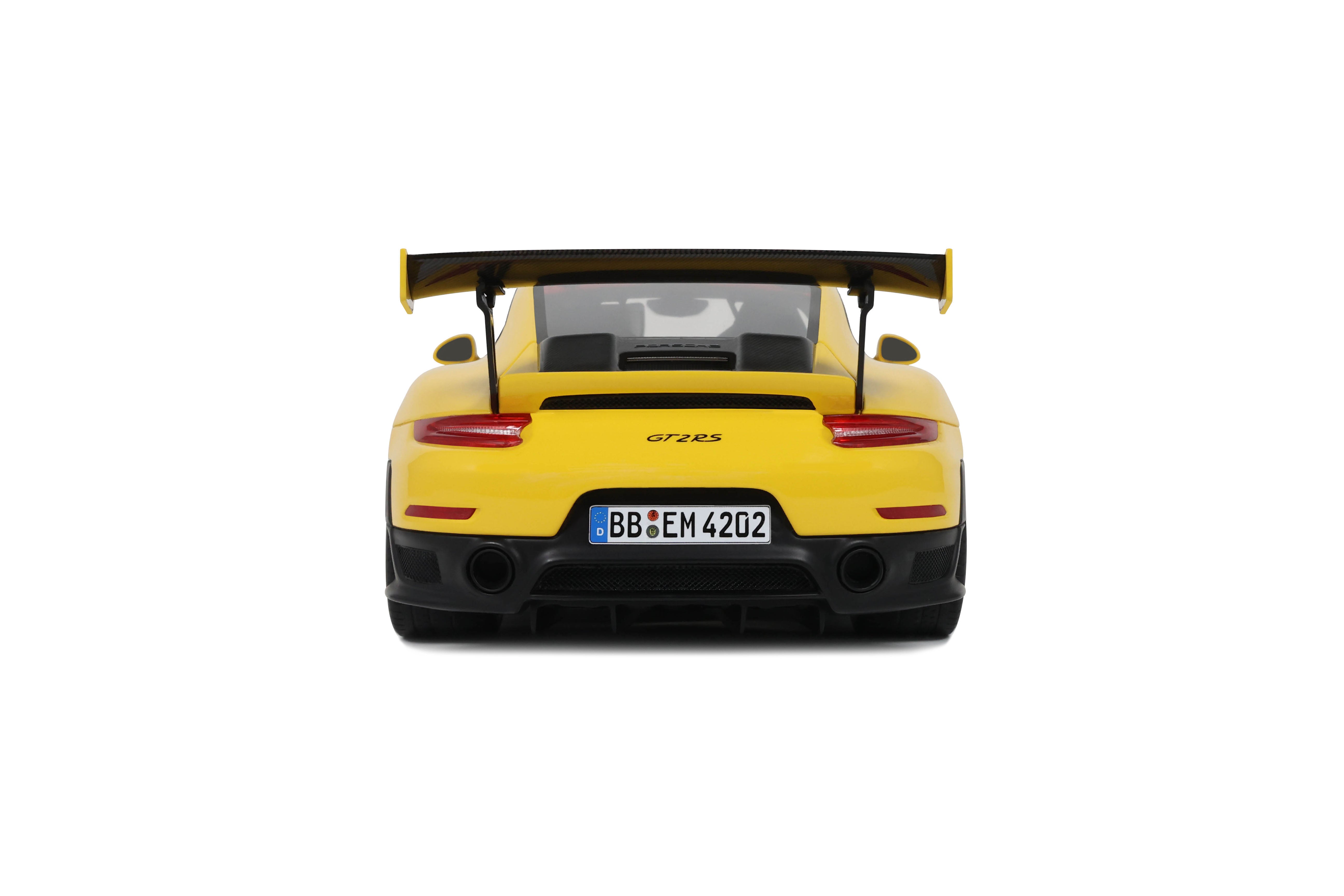GT Spirit 1:18 Scale Resin, 2017 Porsche 911 (992.1) GT2 RS, Yellow - GT972