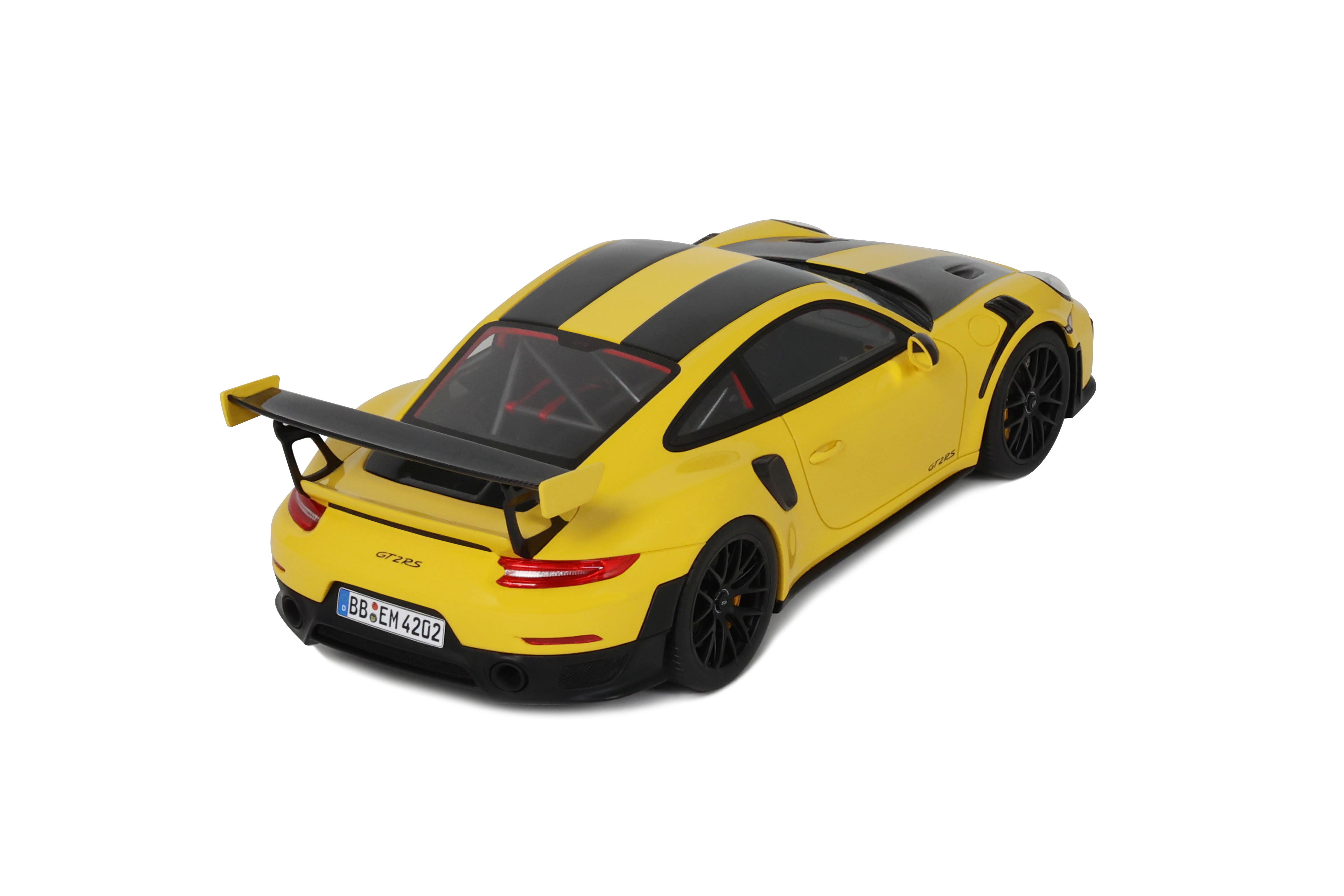 GT Spirit 1:18 Scale Resin, 2017 Porsche 911 (992.1) GT2 RS, Yellow - GT972