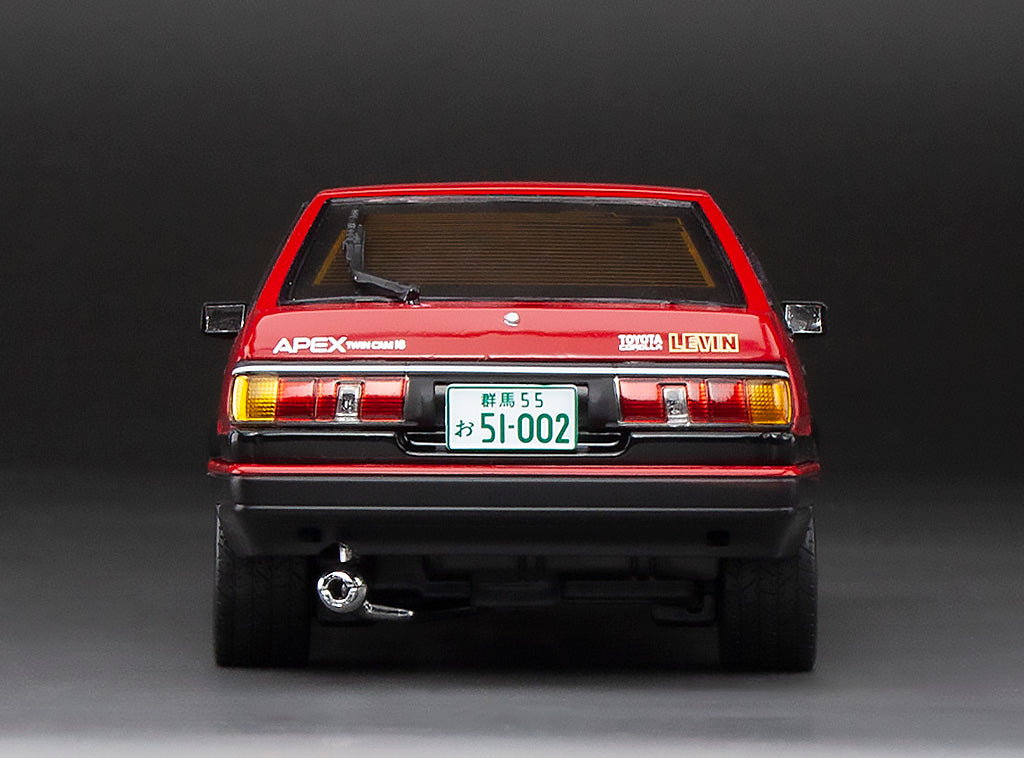 Sunstar 1:24 Scale Diecast 51002, 1985 Toyota Corolla Levin (AE86) – Red/Black