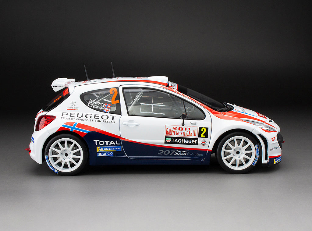 Sunstar 1:18 Peugeot 207 S2000 - #2 P.Solsberg/C.Patterson - Rallye Automobile Monte- Carlo 2011 (limited edition 1999pcs) - 5442