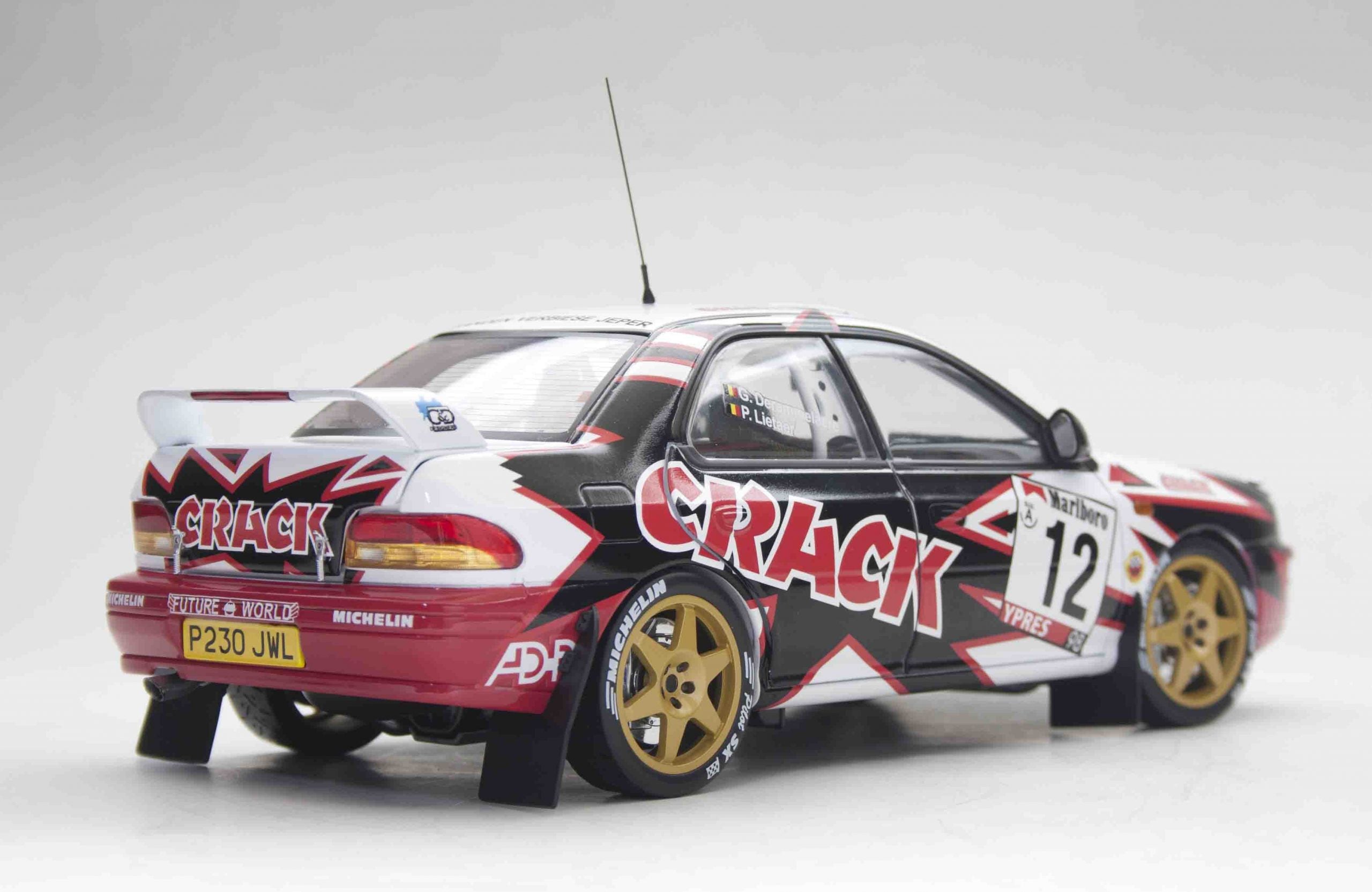 Sunstar 1:18 Scale Diecast 5515 Subaru Impreza 555 #12  Belgium Crack Rally 1998