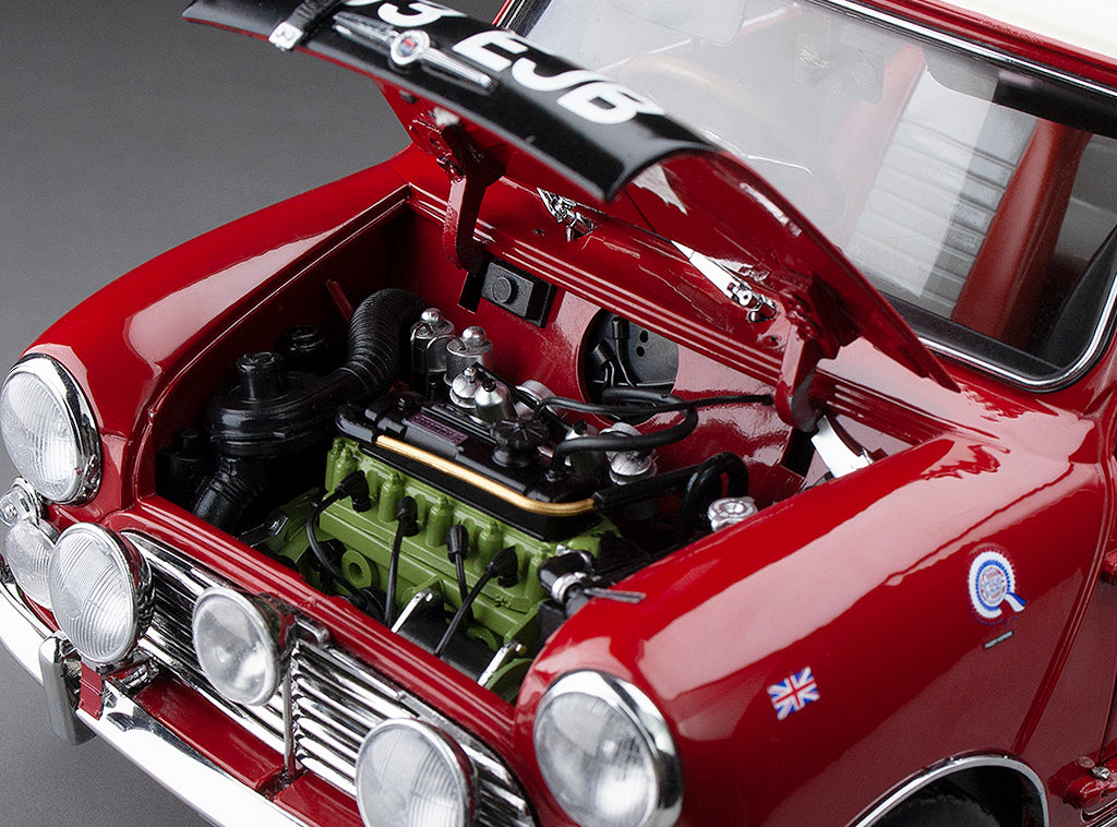 SUNSTAR 1:12 Scale Mini Cooper S #37 Hopkins/Liddon - Winner Rally Monaco 1964 in Red - 5326/ 5321T