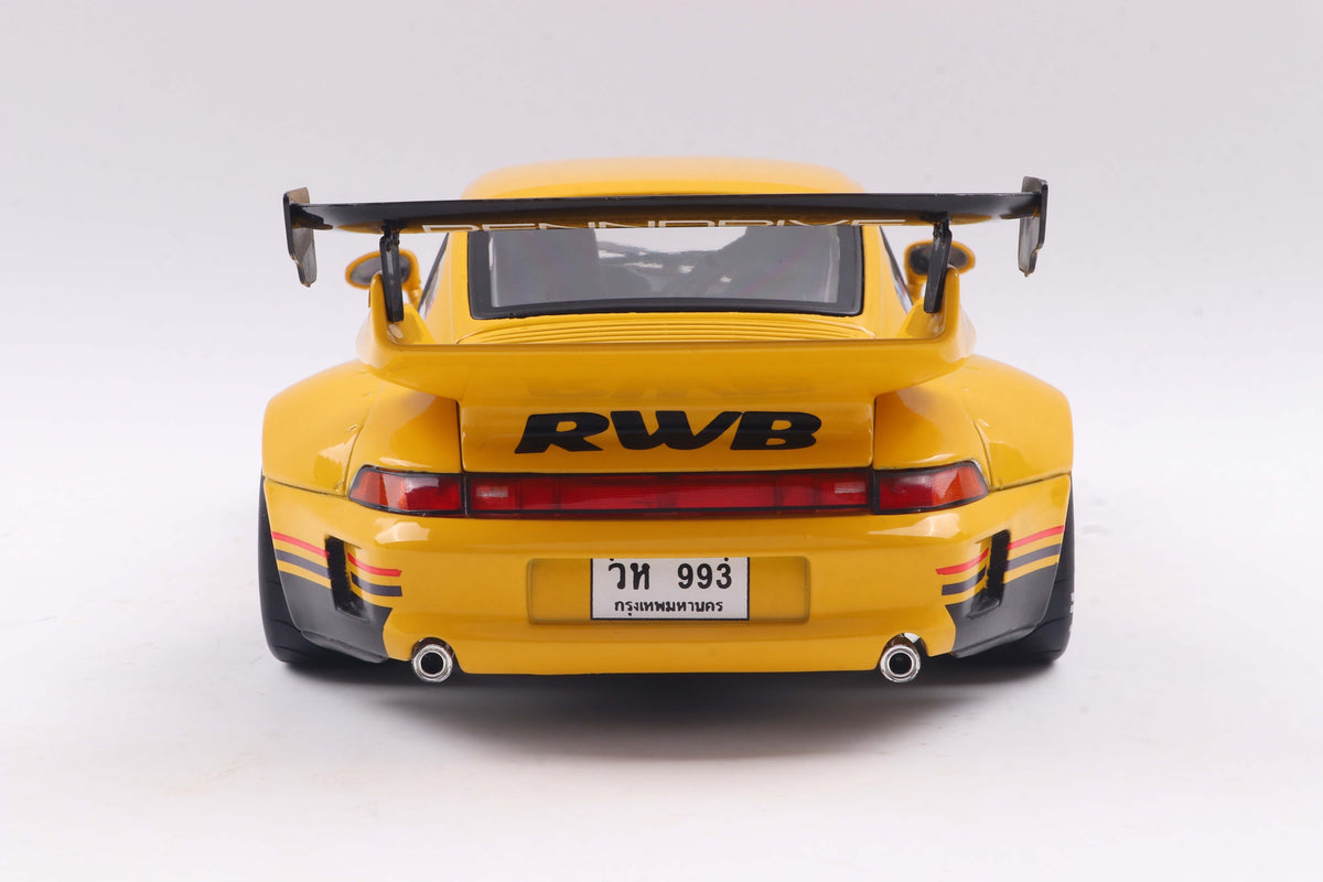 SOLIDO 1:18 Scale Diecast - 2020 Porsche 911 RWB Cinderella, Yellow - S1808507