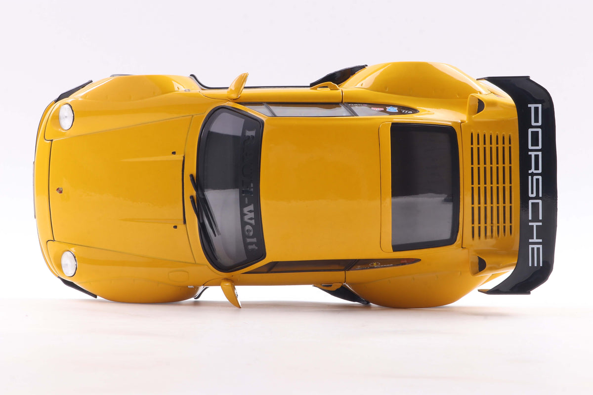 SOLIDO 1:18 Scale Diecast - 2020 Porsche 911 RWB Cinderella, Yellow - S1808507