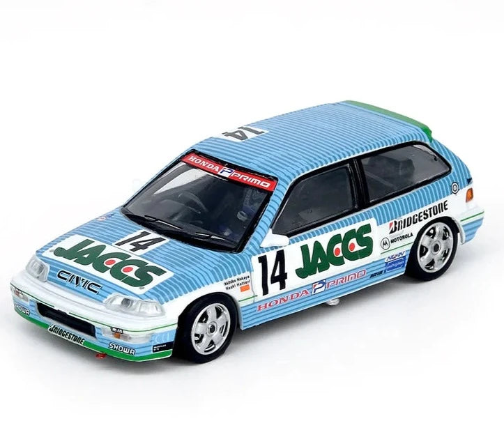 INNO64 1:64 Scale Diecast Honda Civic EF9 #14 JACCS - JTC 1991
