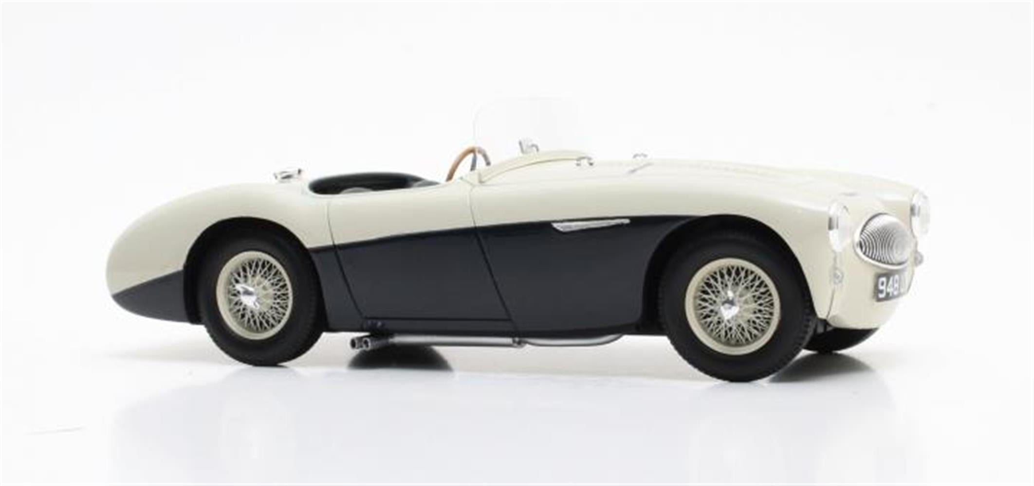 CULT 1:18 Scale Model 1955 Austin Healey 100S Blue/White - CML045-1