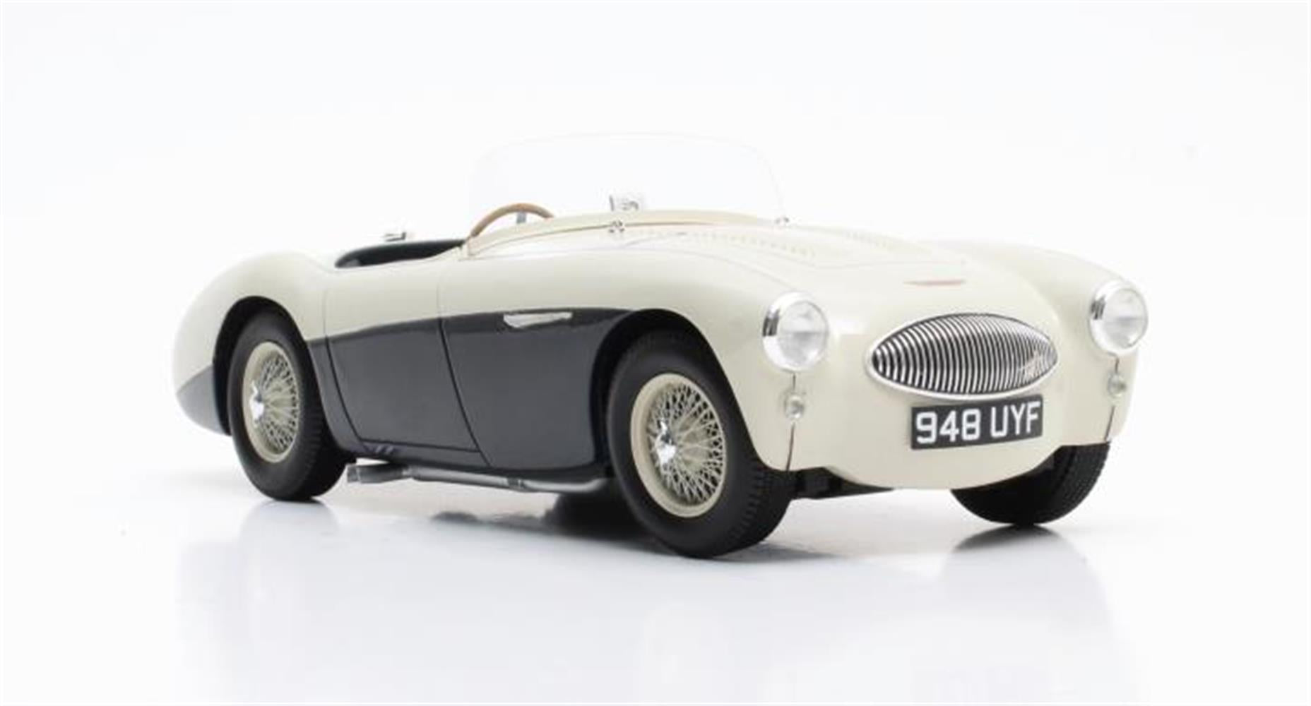 CULT 1:18 Scale Model 1955 Austin Healey 100S Blue/White - CML045-1