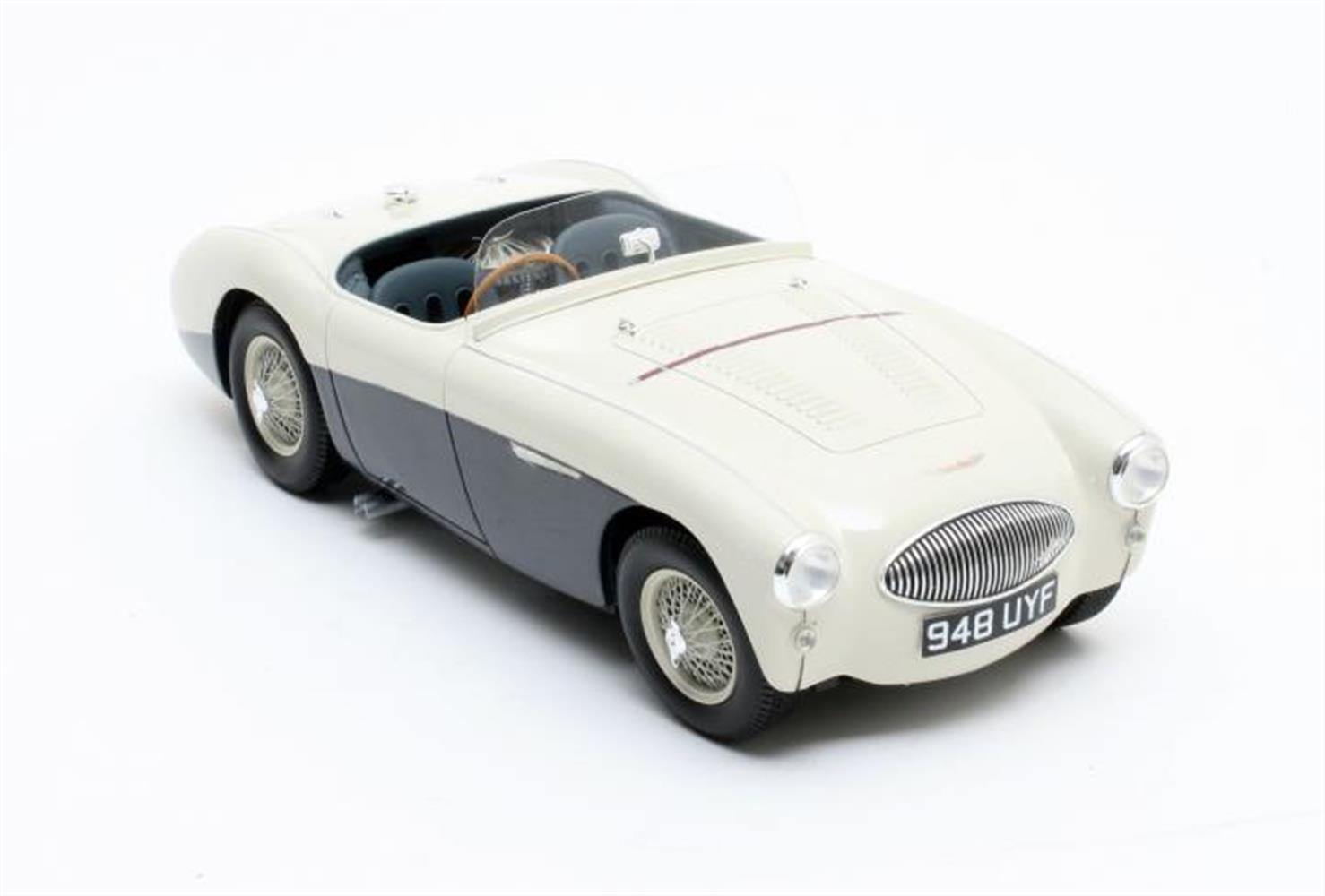 CULT 1:18 Scale Model 1955 Austin Healey 100S Blue/White - CML045-1